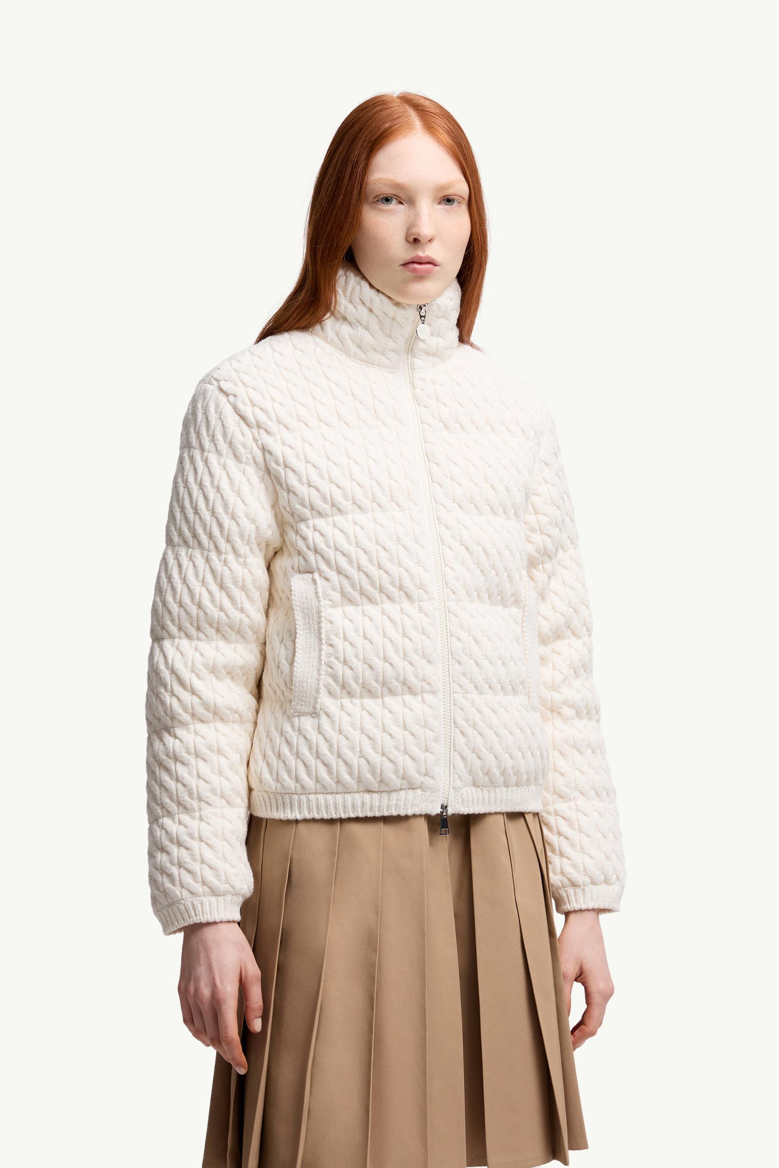 Moncler Padded Wool & Cotton Zip-Up Cardigan White White