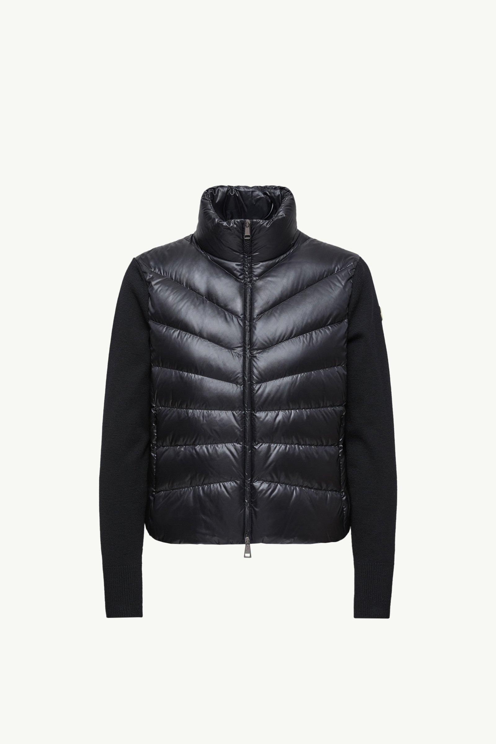 Moncler Padded Wool Cardigan Black Black