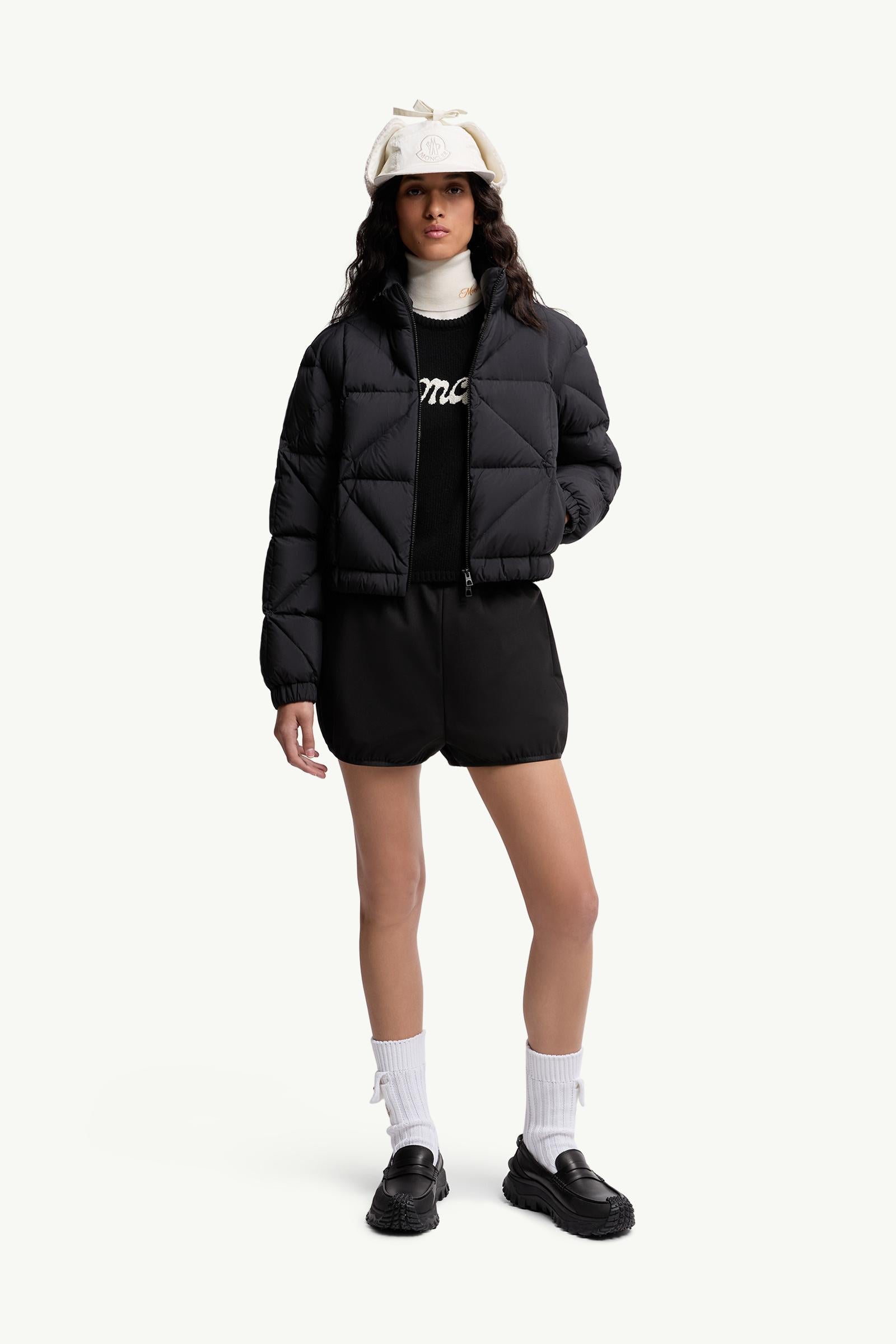 Moncler Embroidered Logo Wool & Cashmere Sweater Black Black