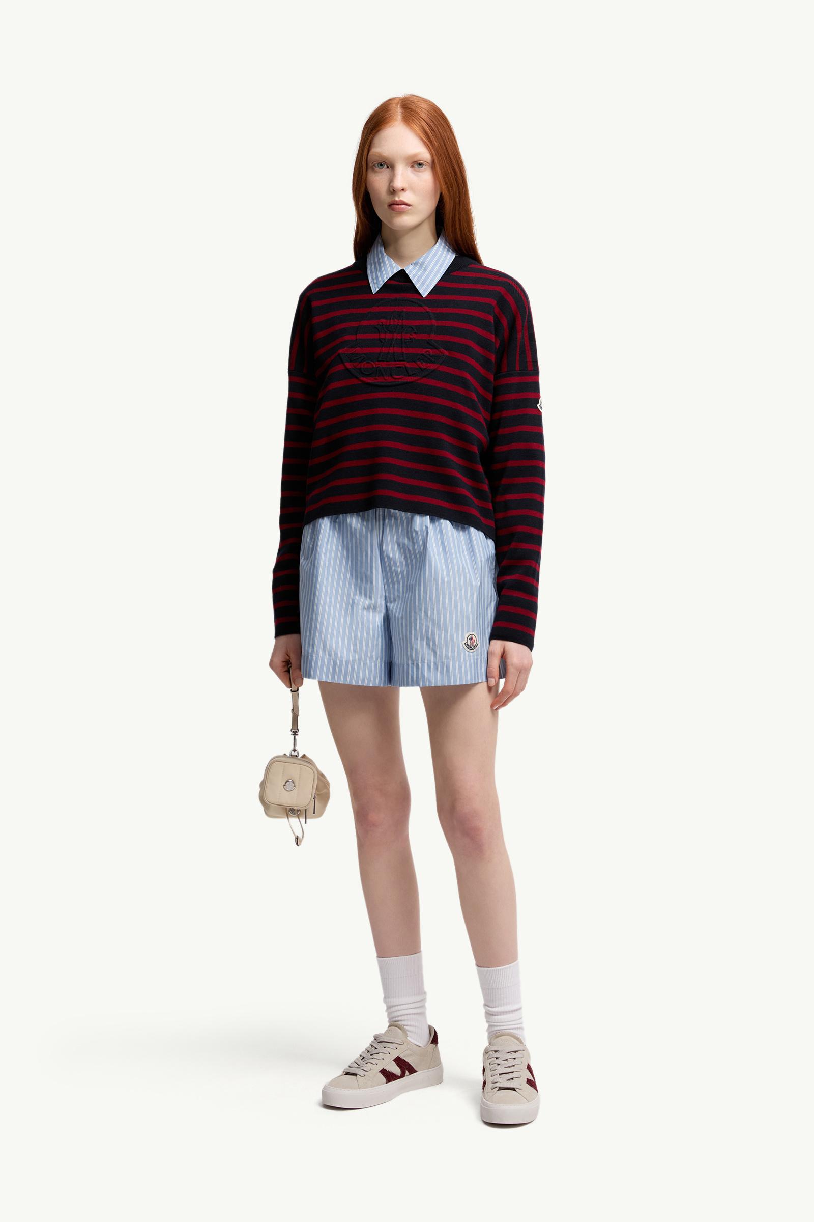 Moncler Striped Wool Sweater Blue & Red Blue & Red