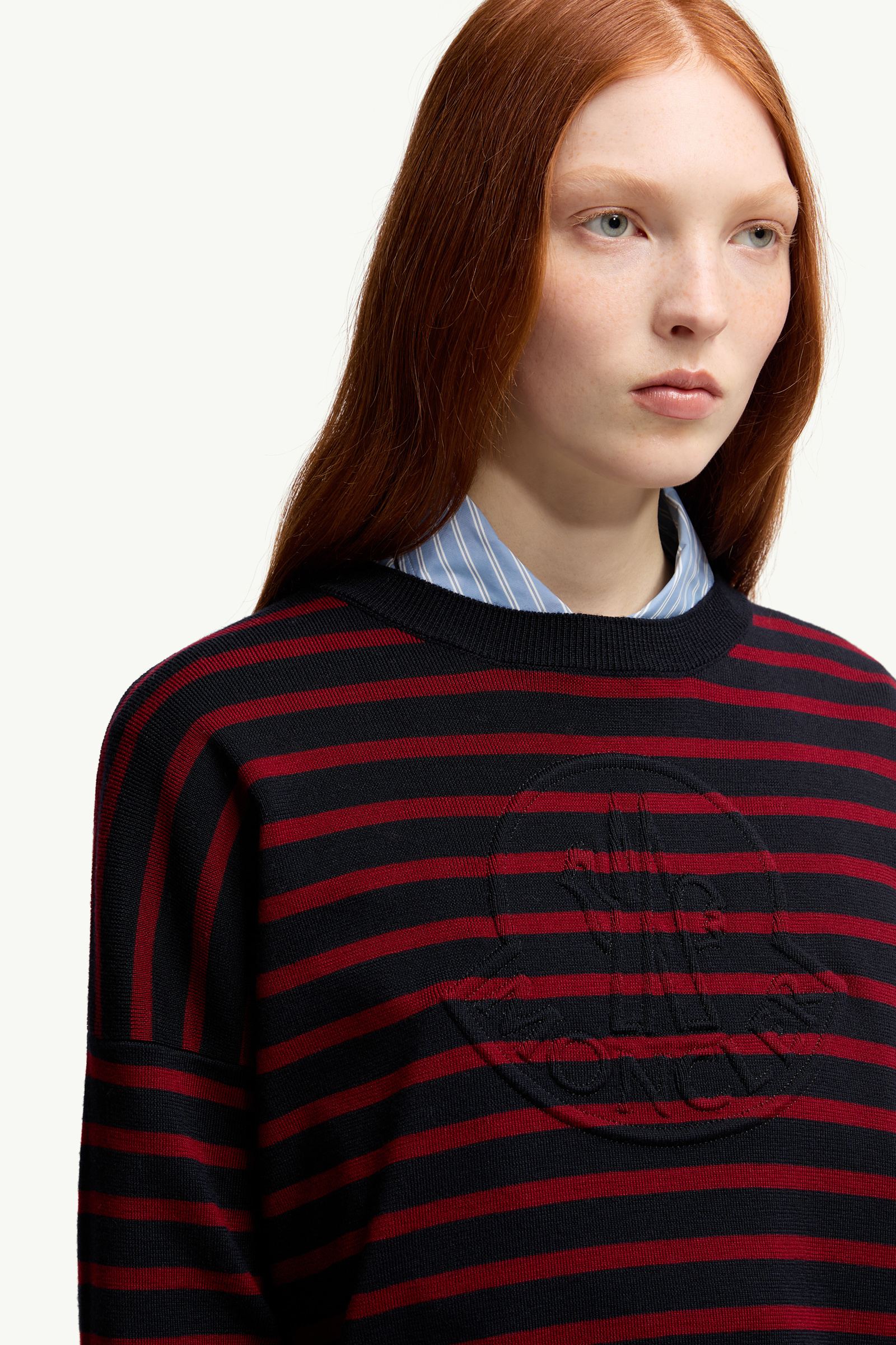 Moncler Striped Wool Sweater Blue & Red Blue & Red