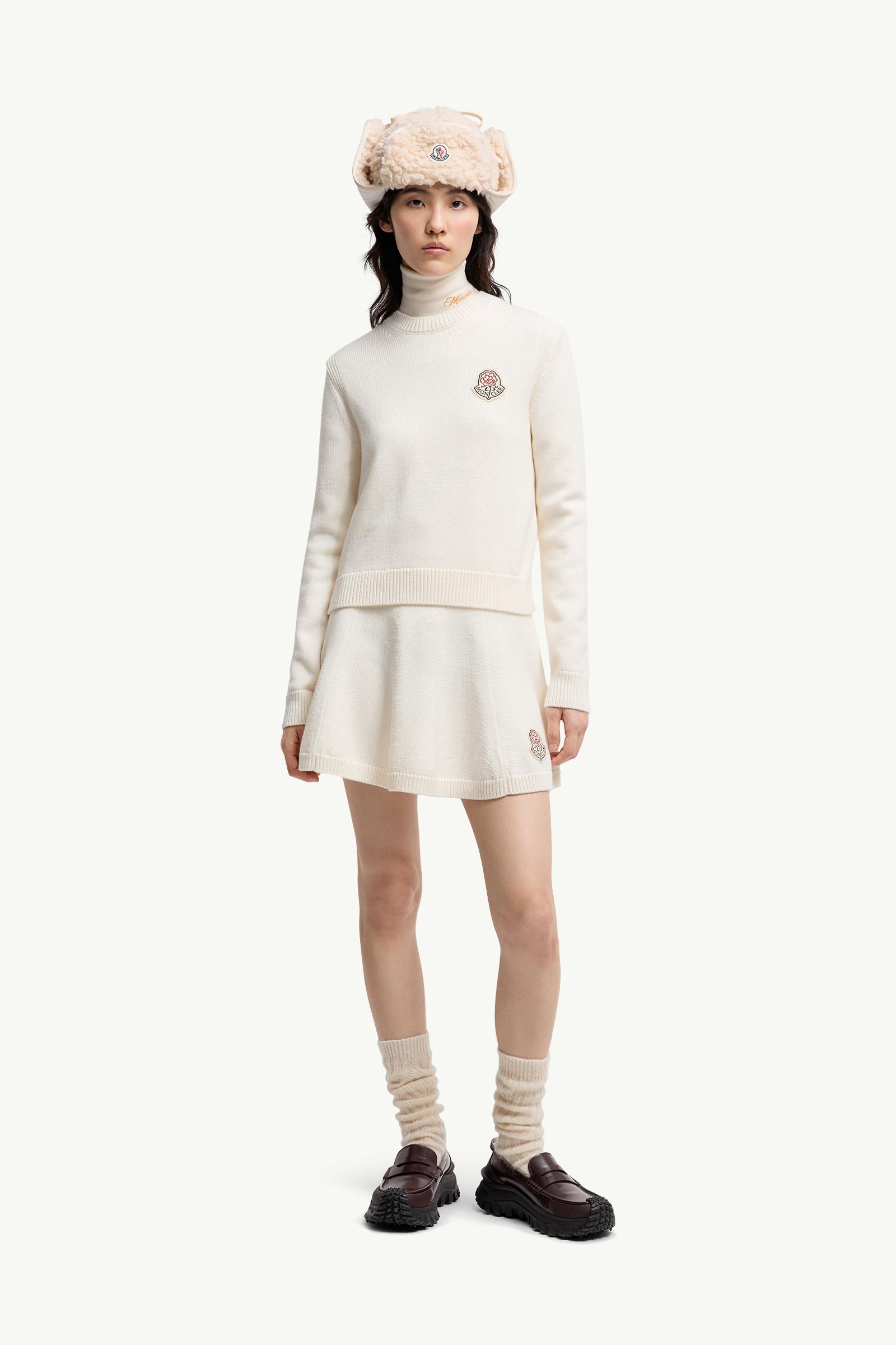 Moncler Crew Neck Tricot White Ivory White Ivory