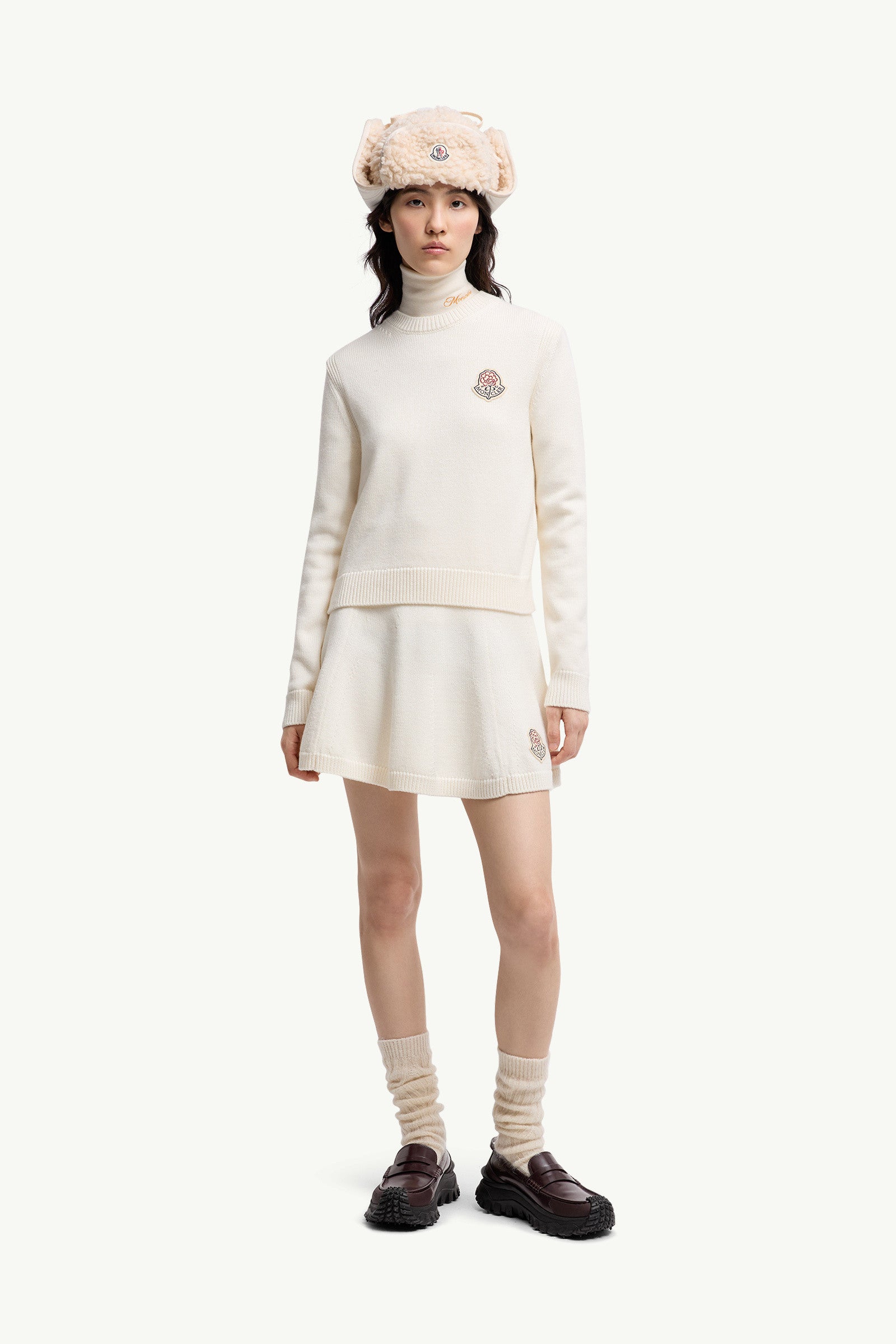 Moncler Crew Neck Tricot White Ivory White Ivory