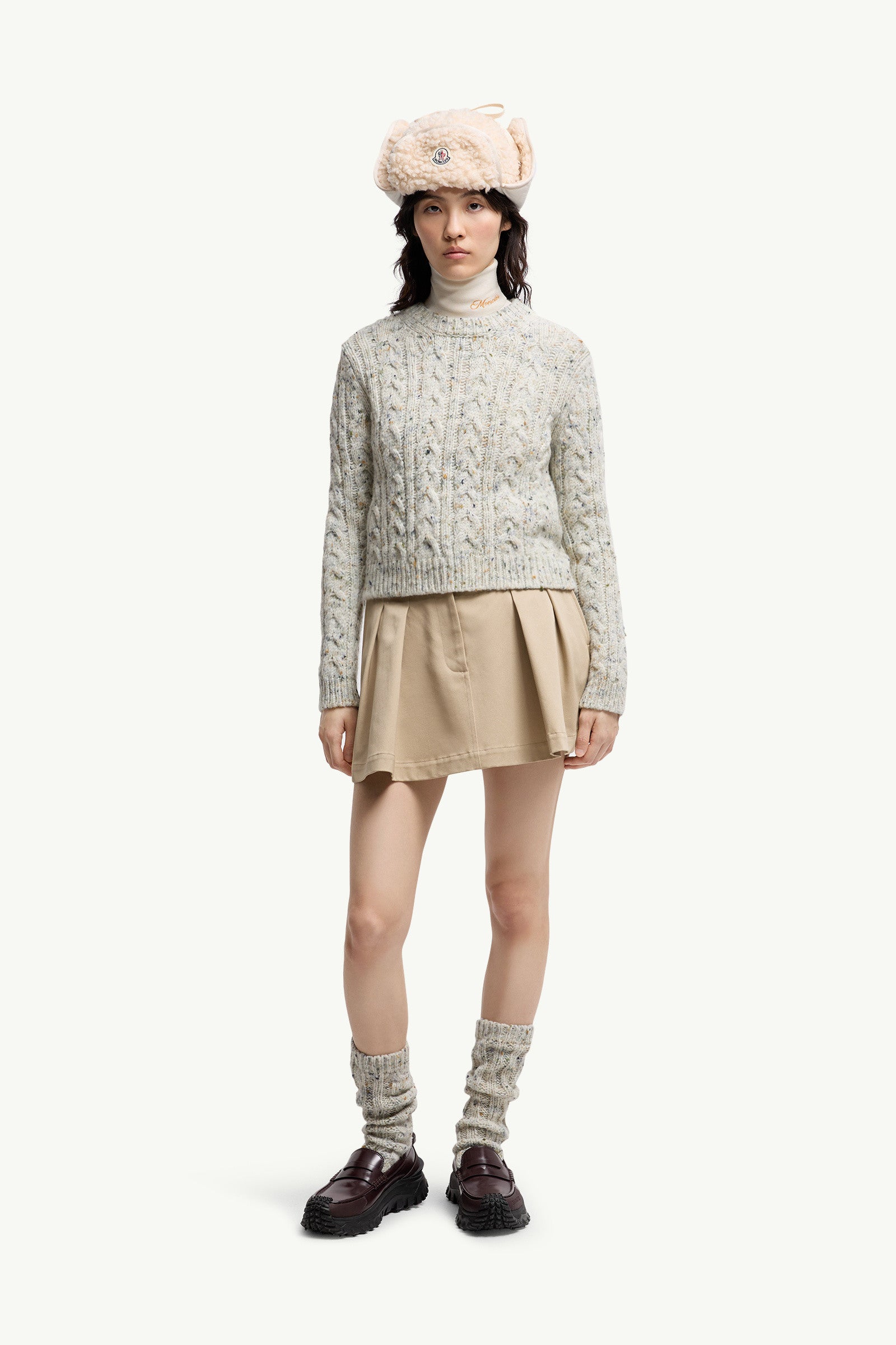 Moncler Wool Blend Sweater Ice Grey Ice Grey