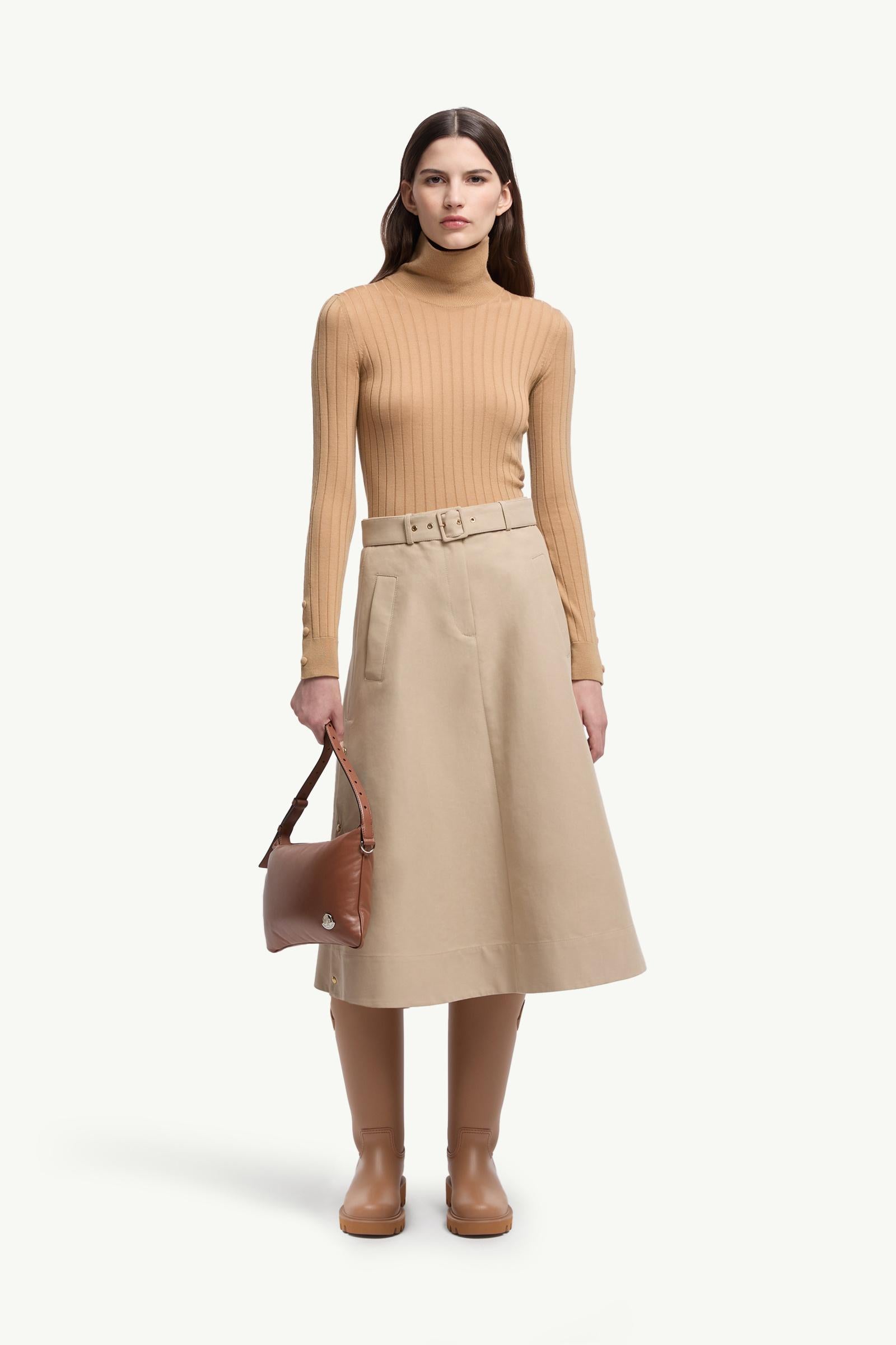 Moncler Wool & Cashmere Turtleneck Sweater Beige Beige