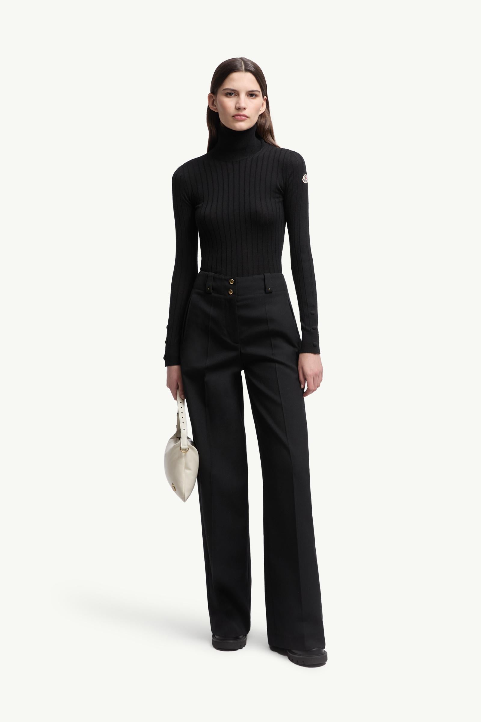 Moncler Wool & Cashmere Turtleneck Sweater Black Black