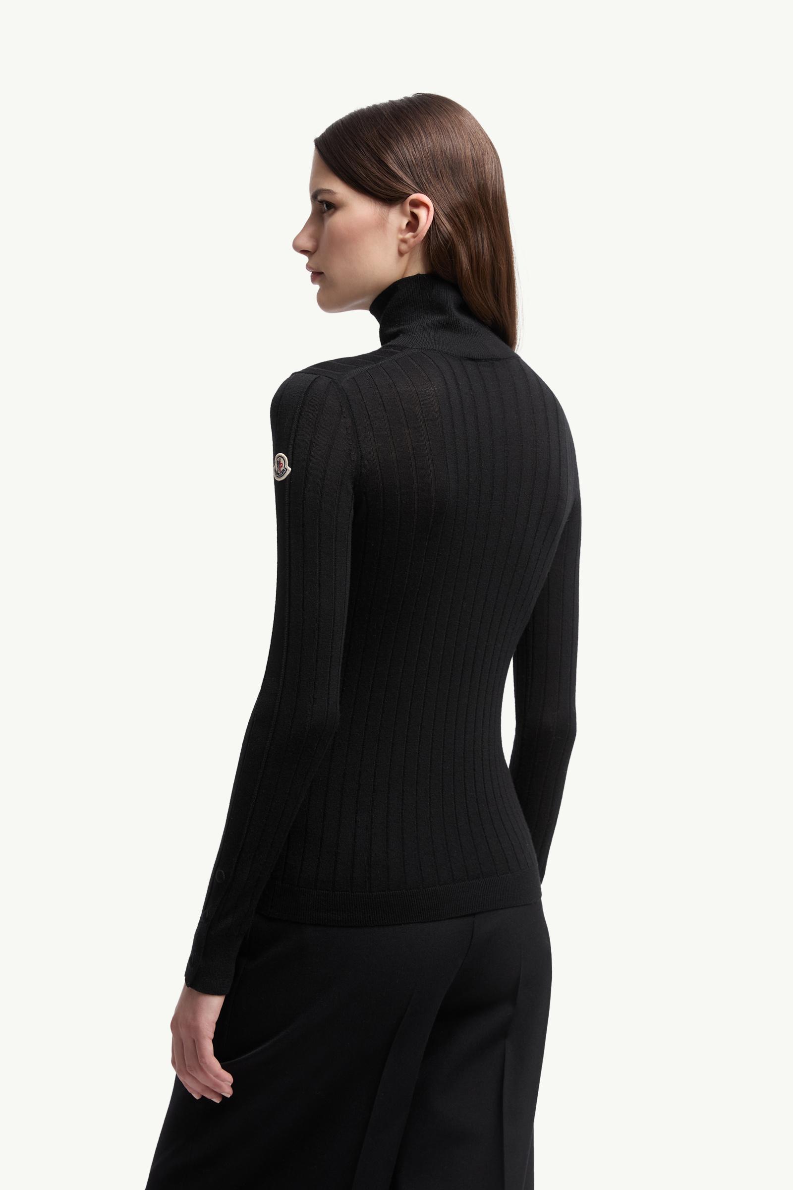Moncler Wool & Cashmere Turtleneck Sweater Black Black