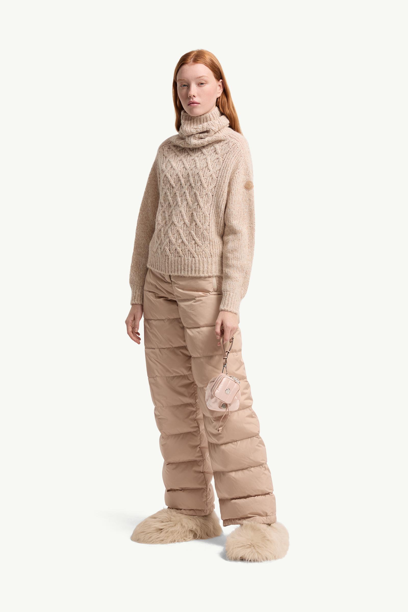 Moncler Alpaca Blend Turtleneck Sweater Beige Beige