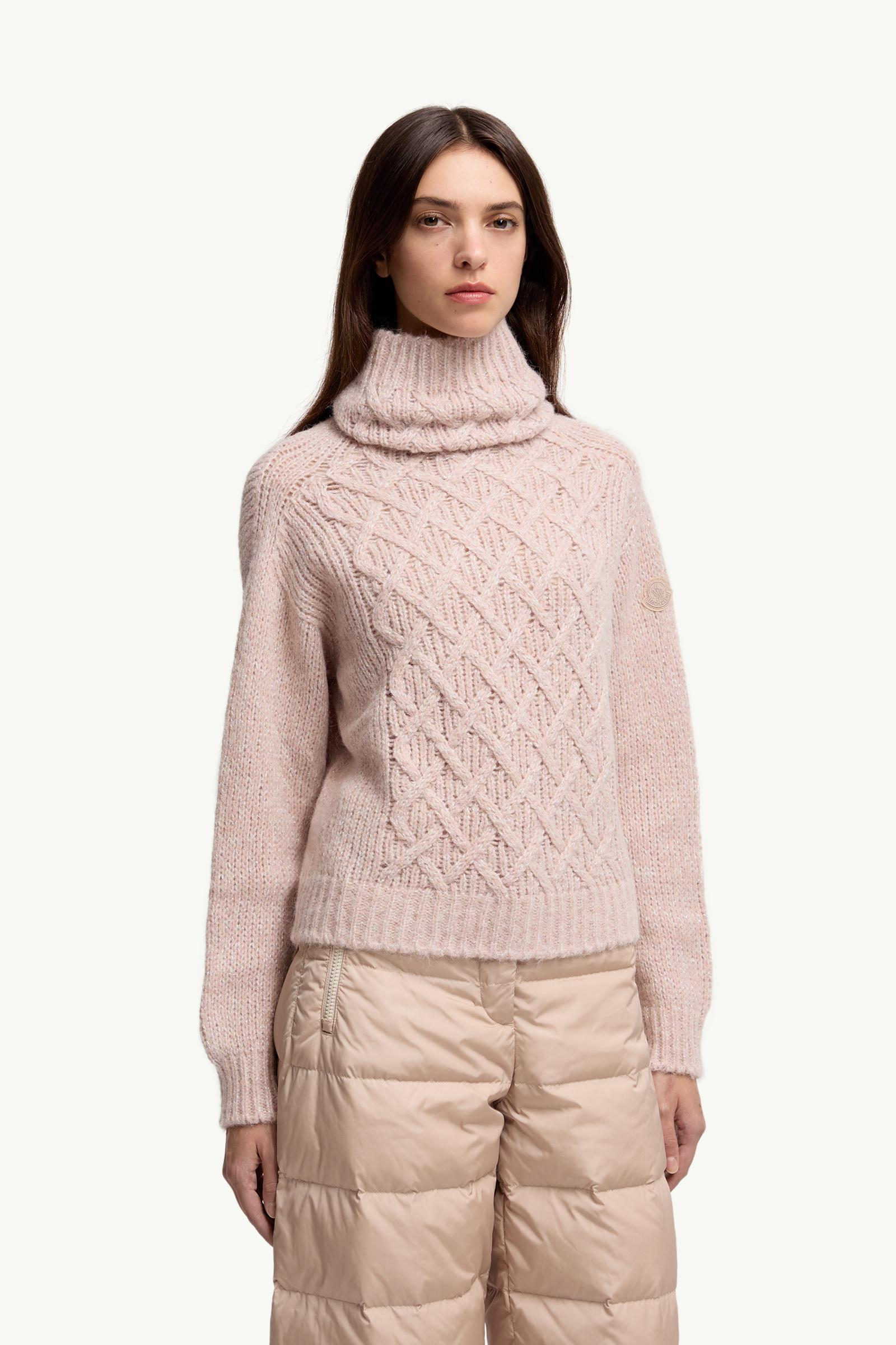 Moncler Alpaca Blend Turtleneck Sweater Rose Pink Rose Pink