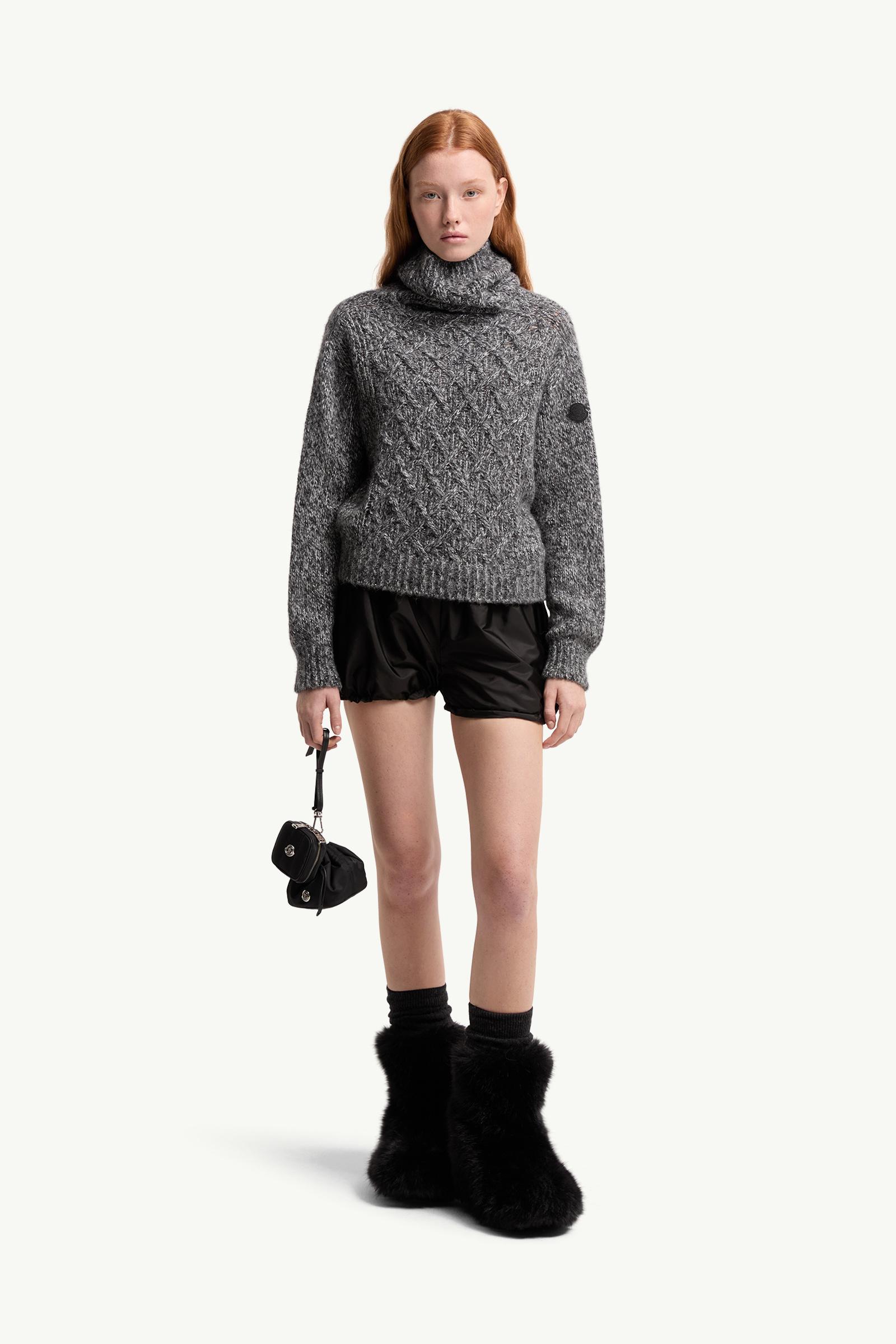 Moncler Alpaca Blend Turtleneck Sweater Dark Grey Dark Grey