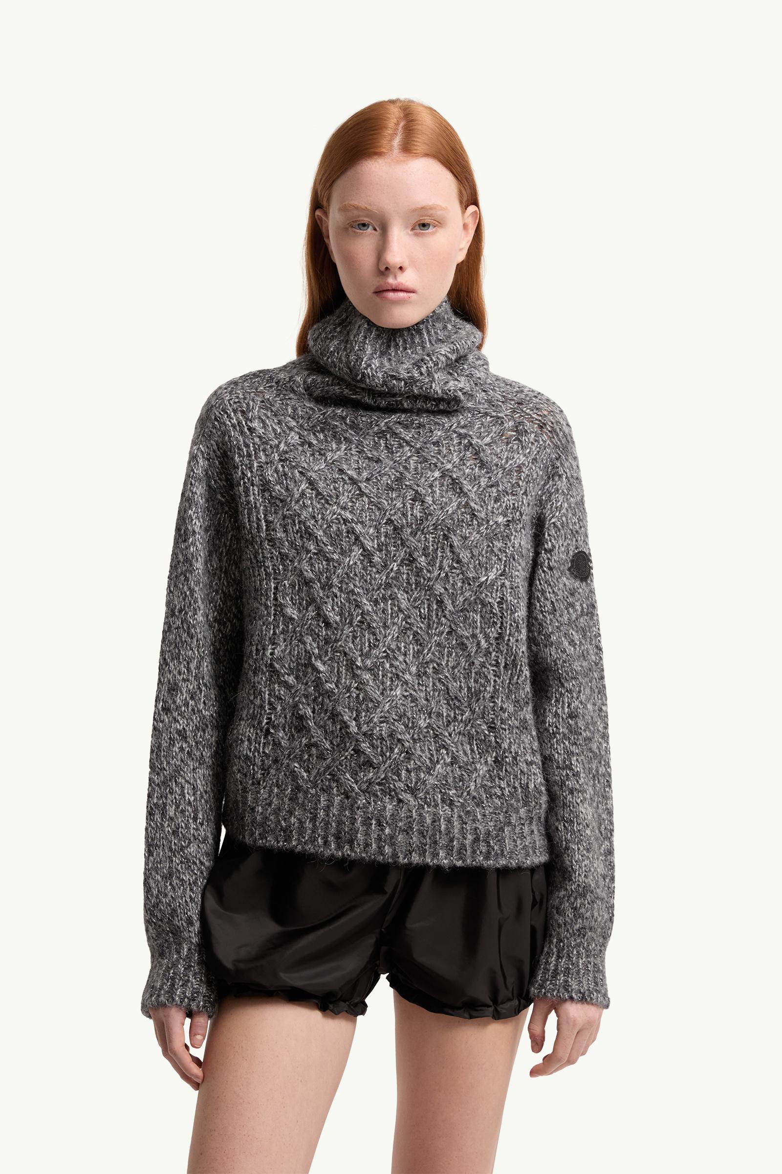 Moncler Alpaca Blend Turtleneck Sweater Dark Grey Dark Grey