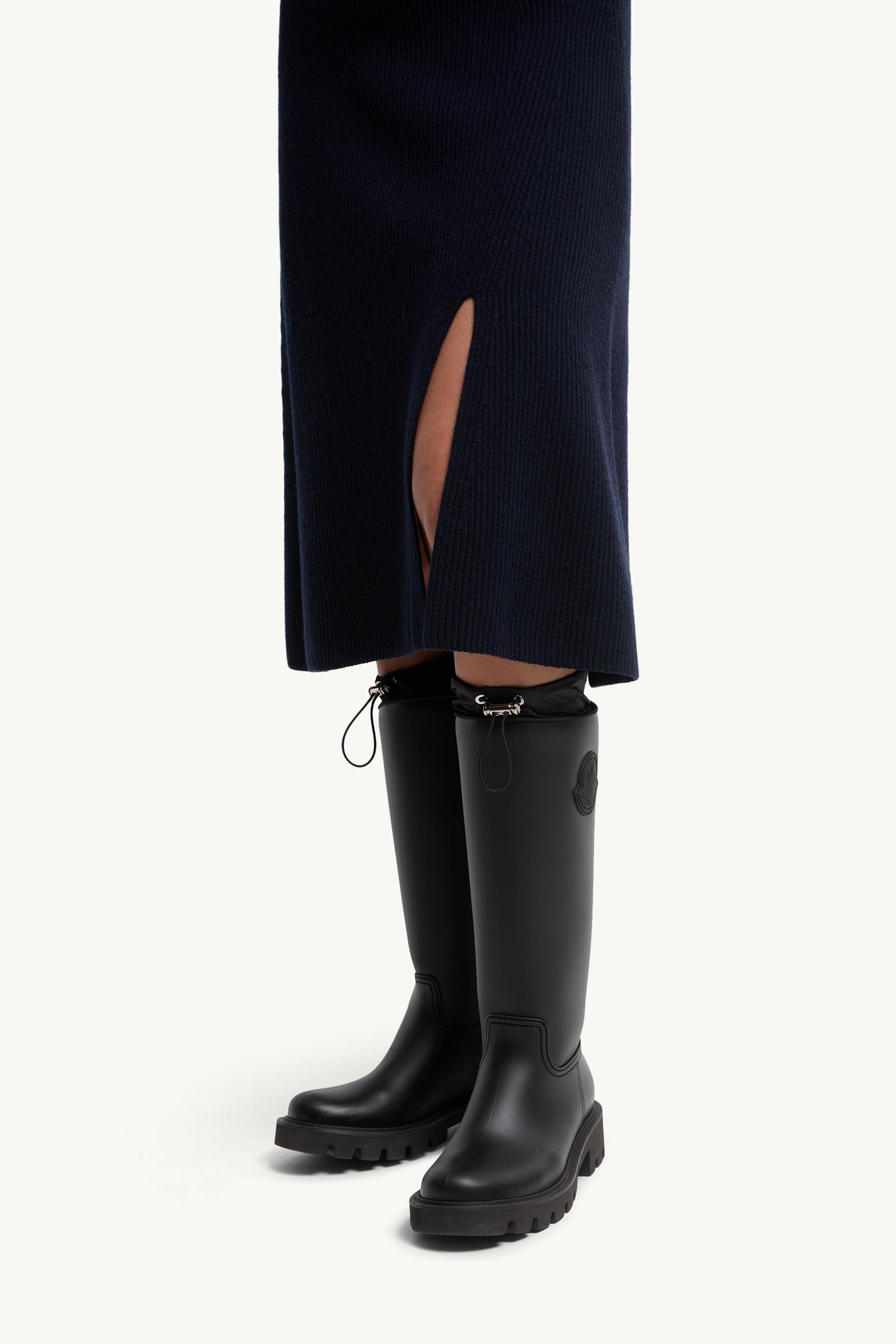 Moncler Wool & Cashmere Midi Skirt Dark Blue Dark Blue