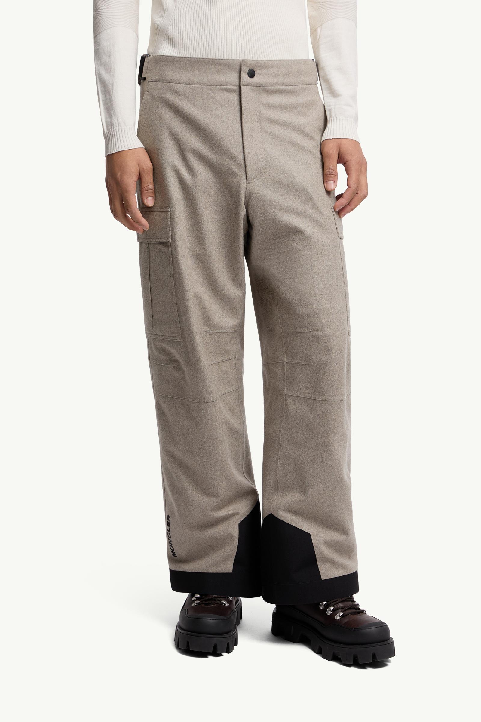 Moncler Padded Technical Wool Ski Pants Beige Beige