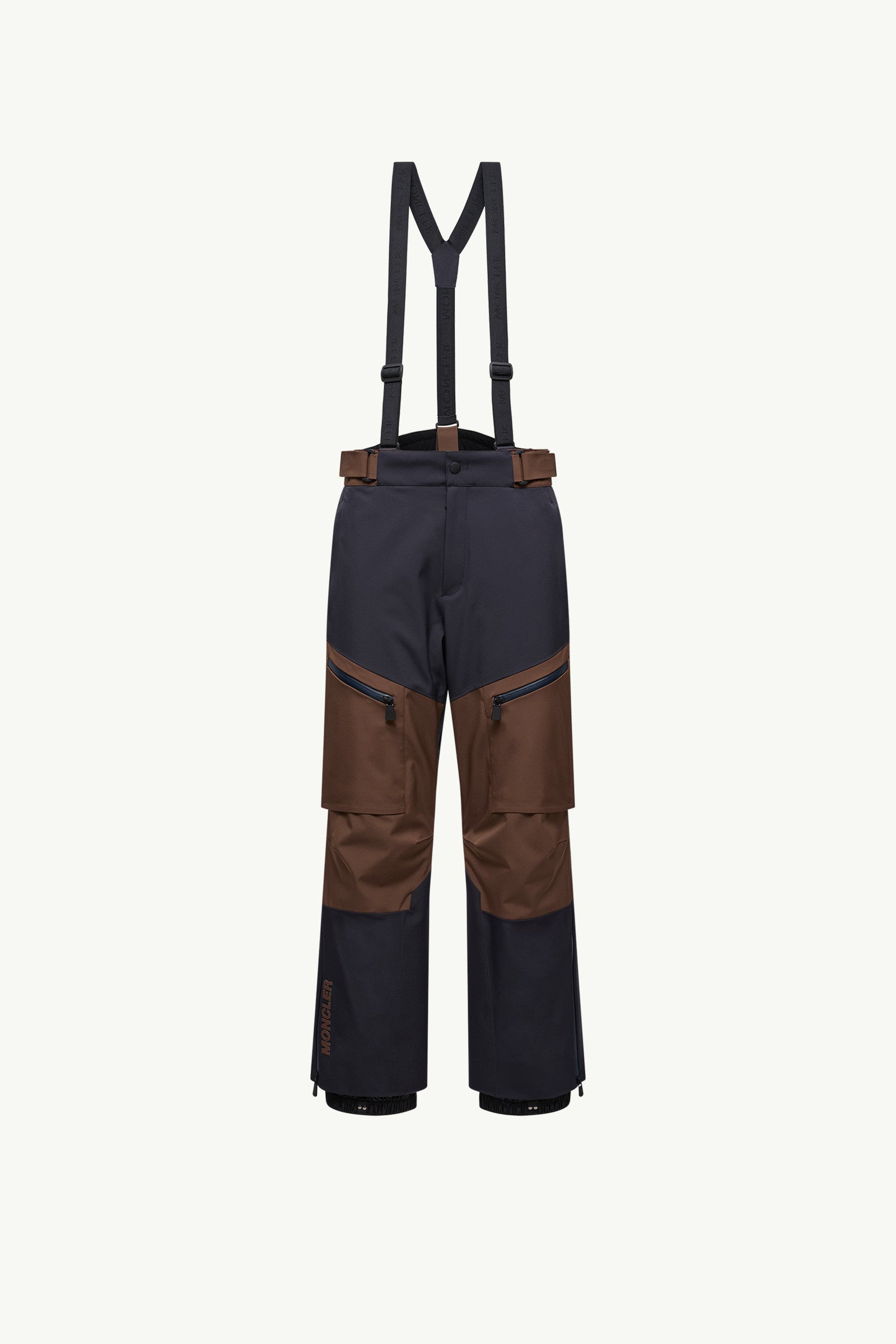 Moncler Padded Ski Pants Blue & Brown Blue & Brown