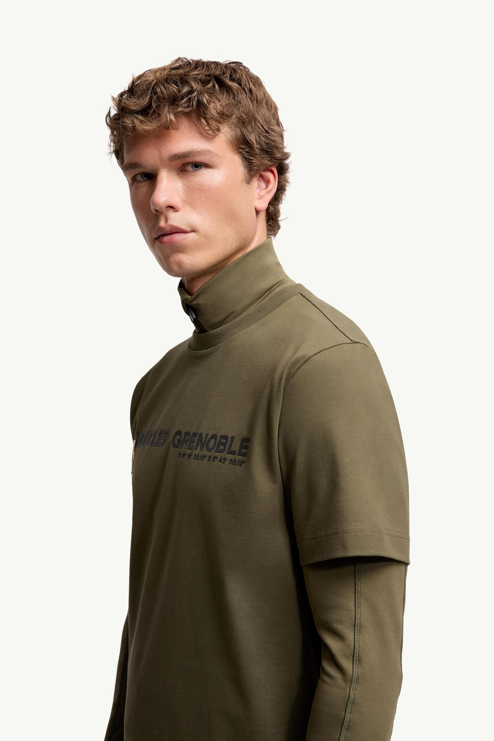 Moncler Logo Cotton T-Shirt Olive Green Olive Green