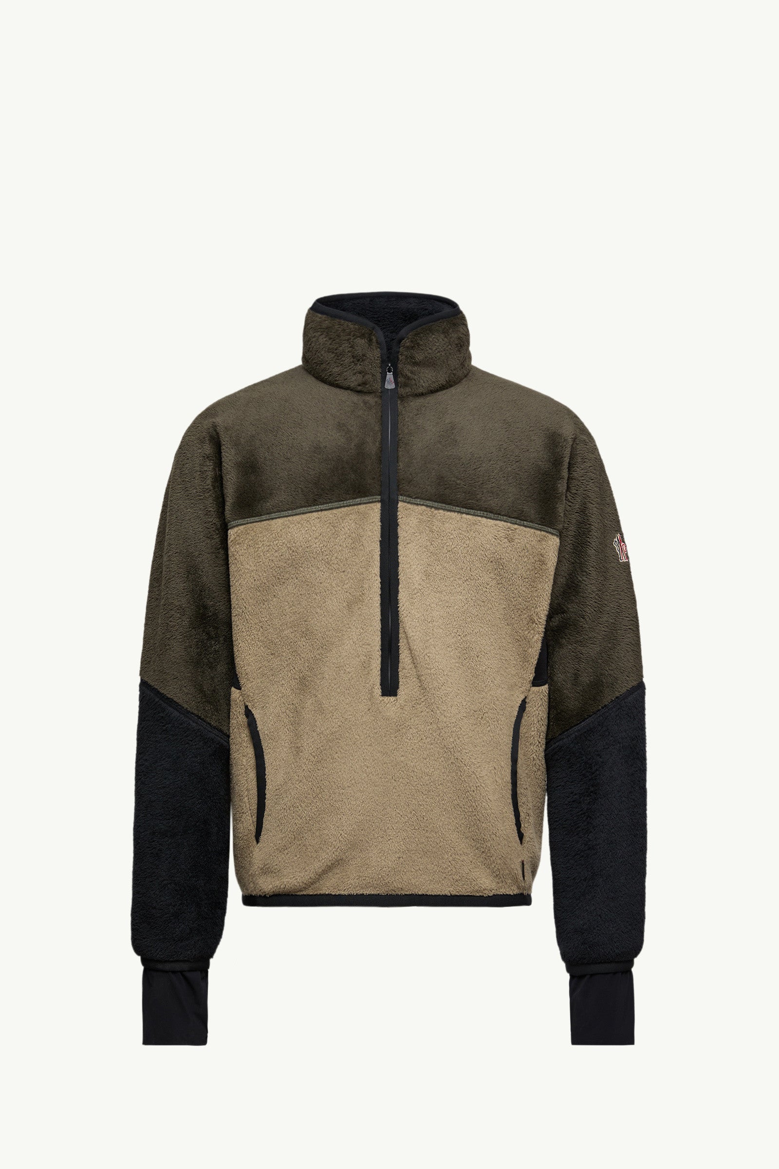 Moncler Polartec® Sweatshirt Beige & Green Beige & Green