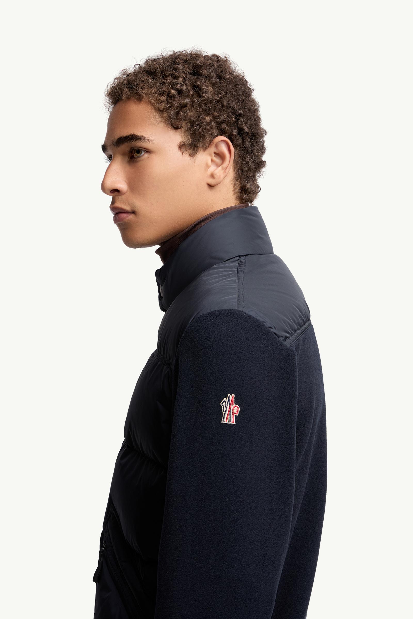 Moncler Padded Zip-Up Cardigan Navy Blue Navy Blue
