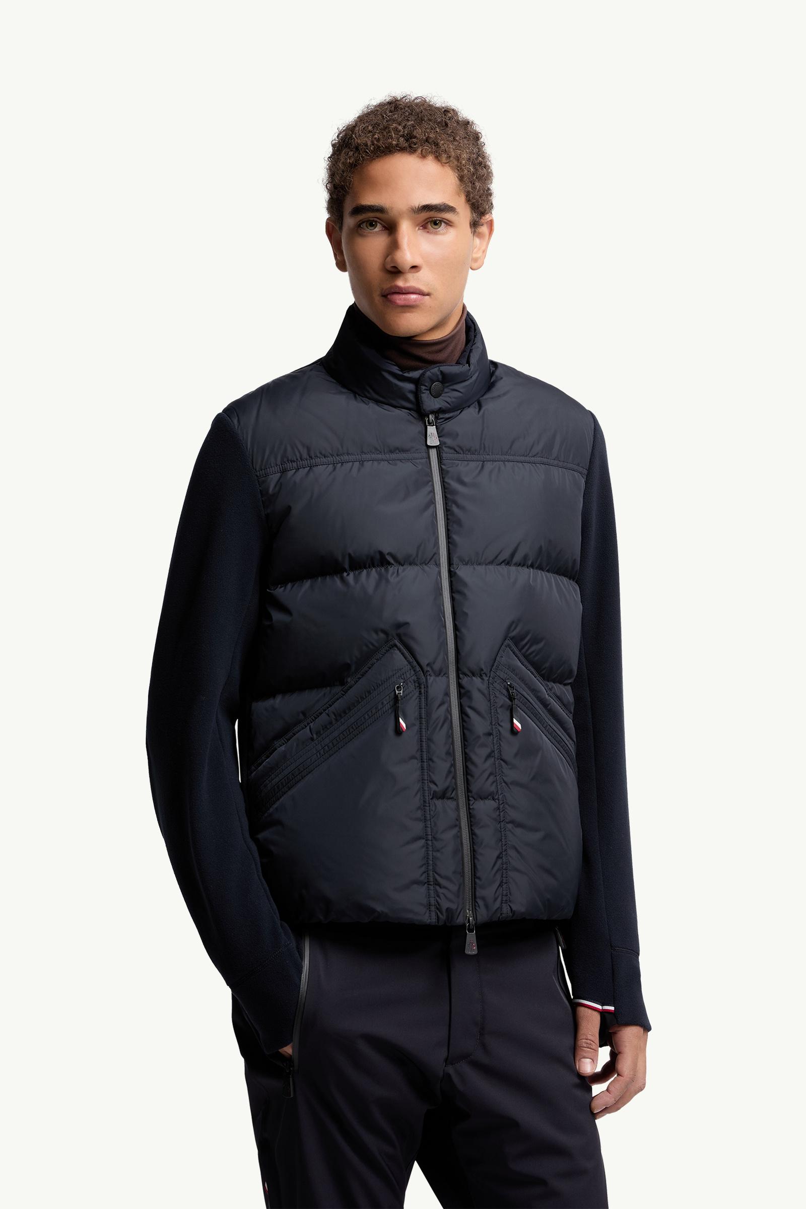 Moncler Padded Zip-Up Cardigan Navy Blue Navy Blue