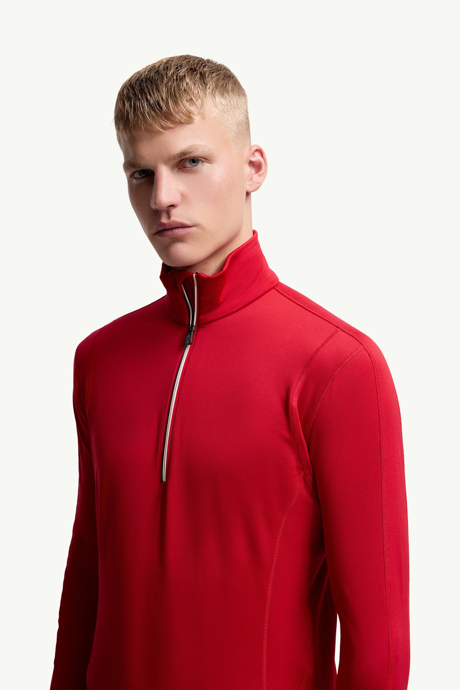Moncler Polartec® Half-Zip Sweatshirt Red Red