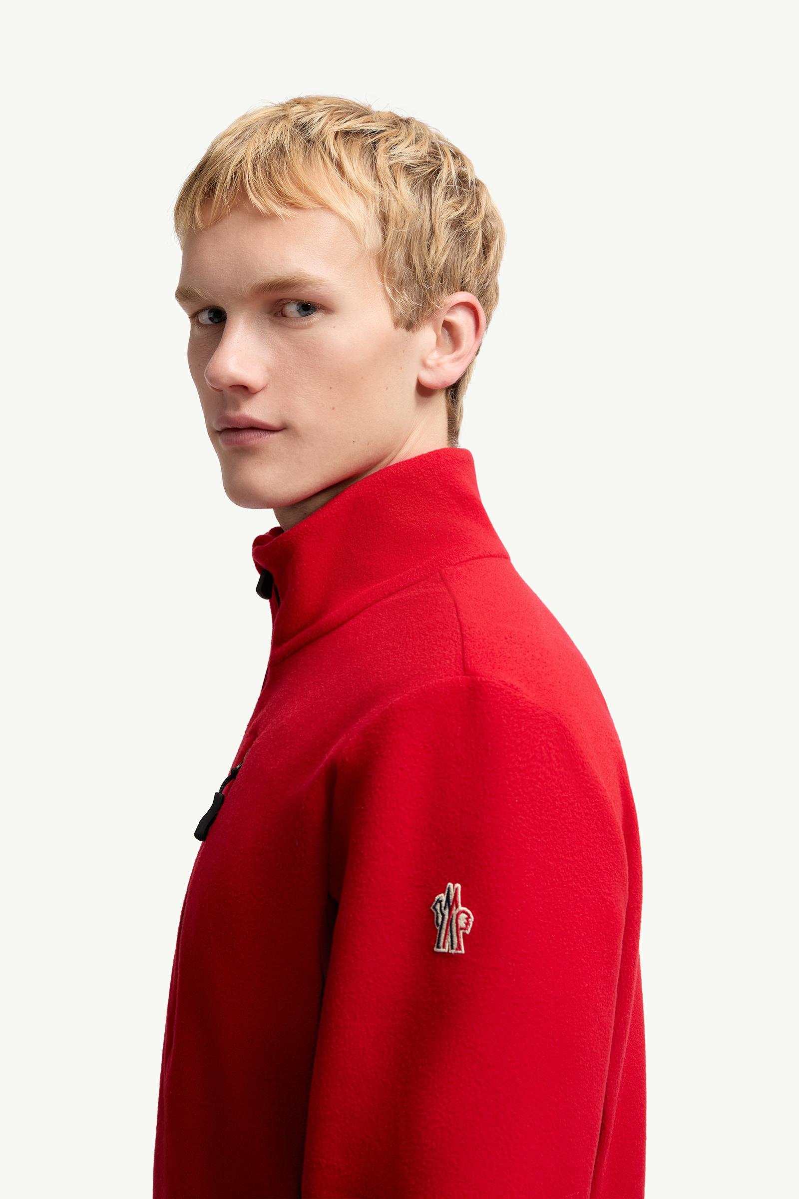 Moncler Half-Zip Sweatshirt Bright Red Bright Red