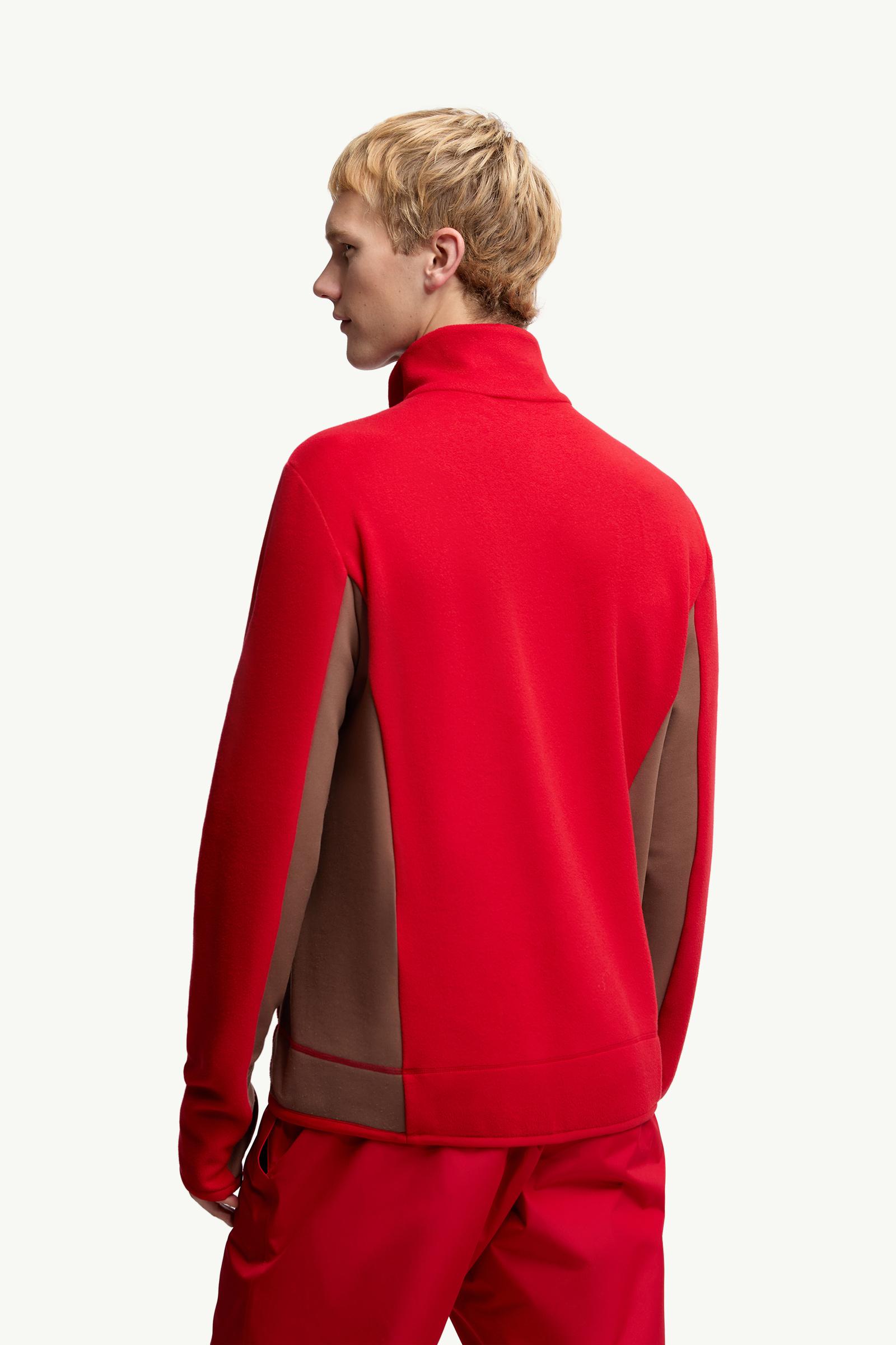 Moncler Half-Zip Sweatshirt Bright Red Bright Red