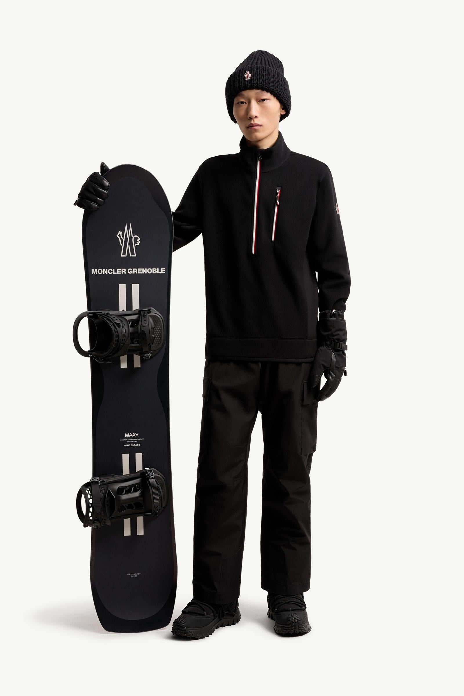 Moncler Half-Zip Sweatshirt Black Black