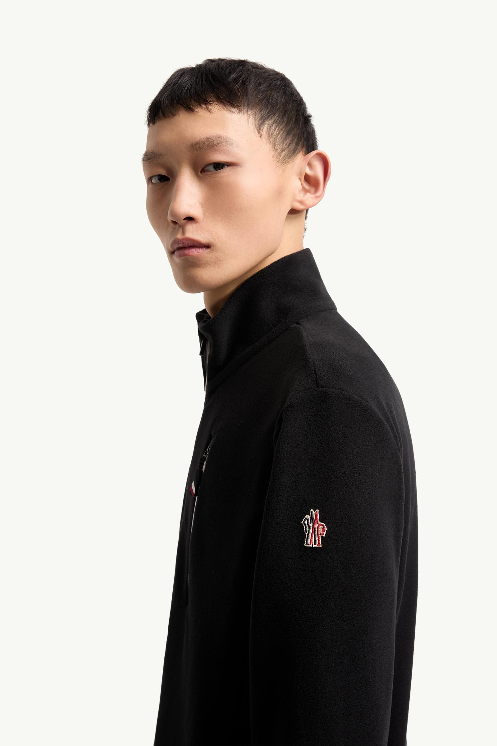 Moncler Half-Zip Sweatshirt Black Black