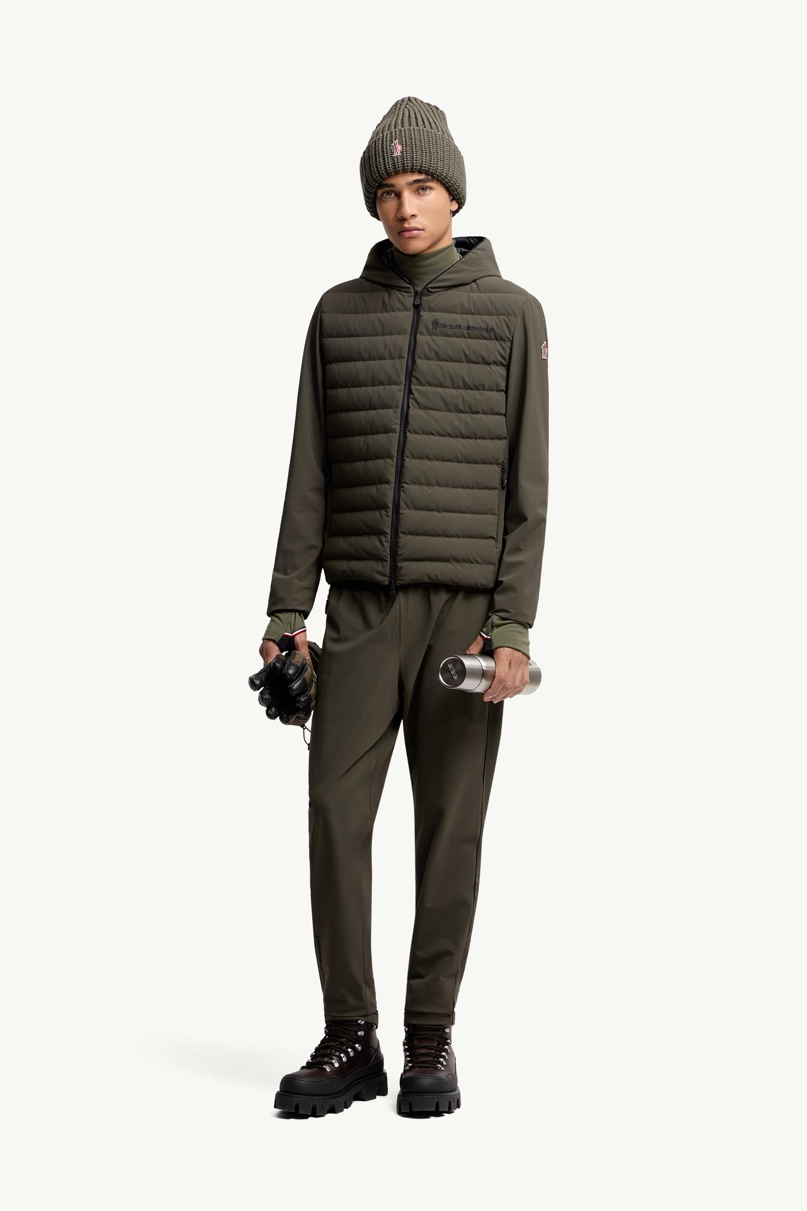 Moncler Padded Zip-Up Sweatshirt Dark Green Dark Green