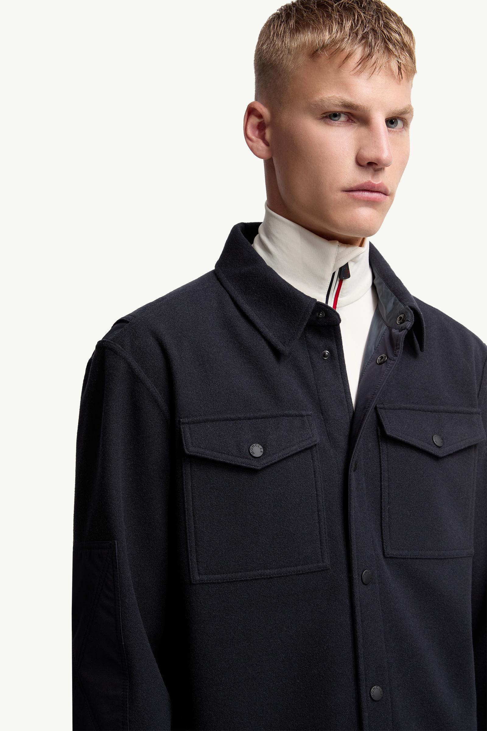 Moncler Long Sleeve Shirt Navy Blue Navy Blue