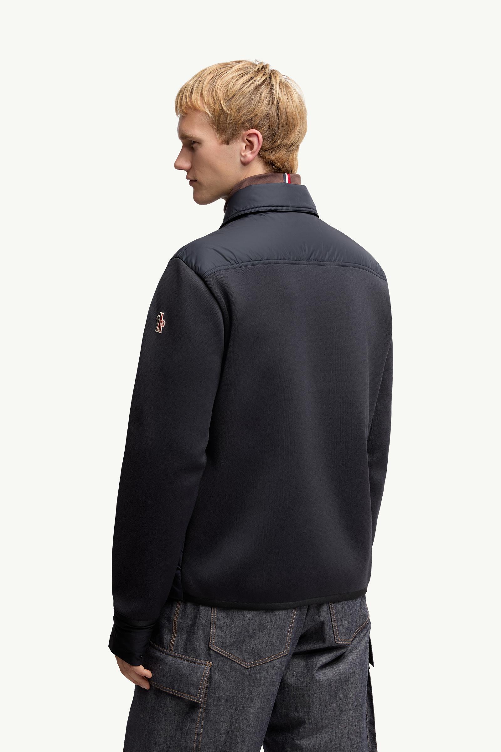 Moncler Padded Zip-Up Cardigan Navy Blue Navy Blue