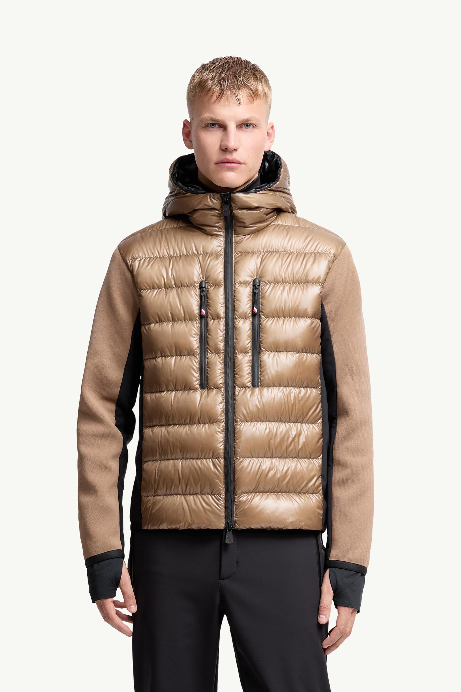 Moncler Padded Zip-Up Hoodie Beige Beige