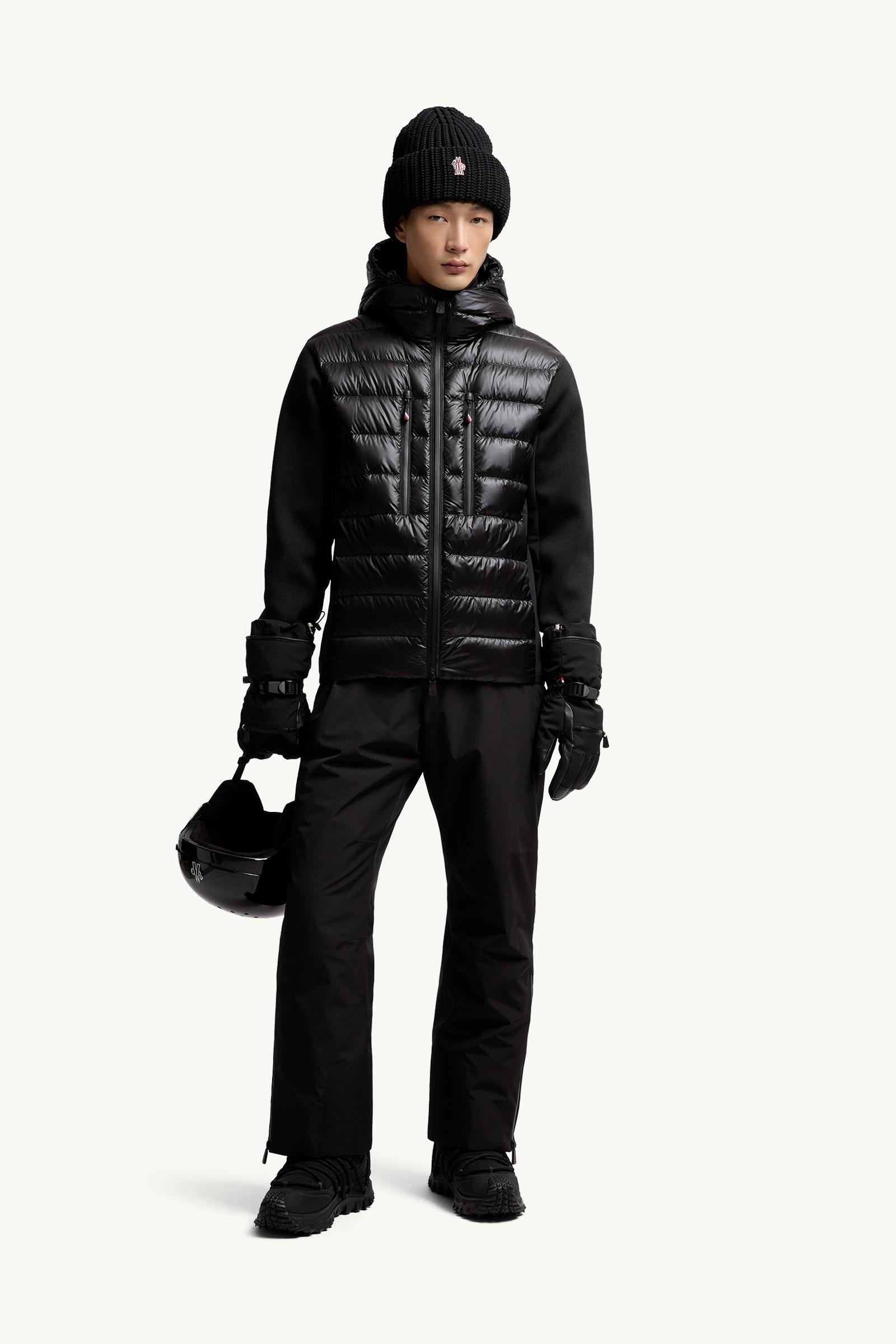 Moncler Padded Zip-Up Hoodie Black Black