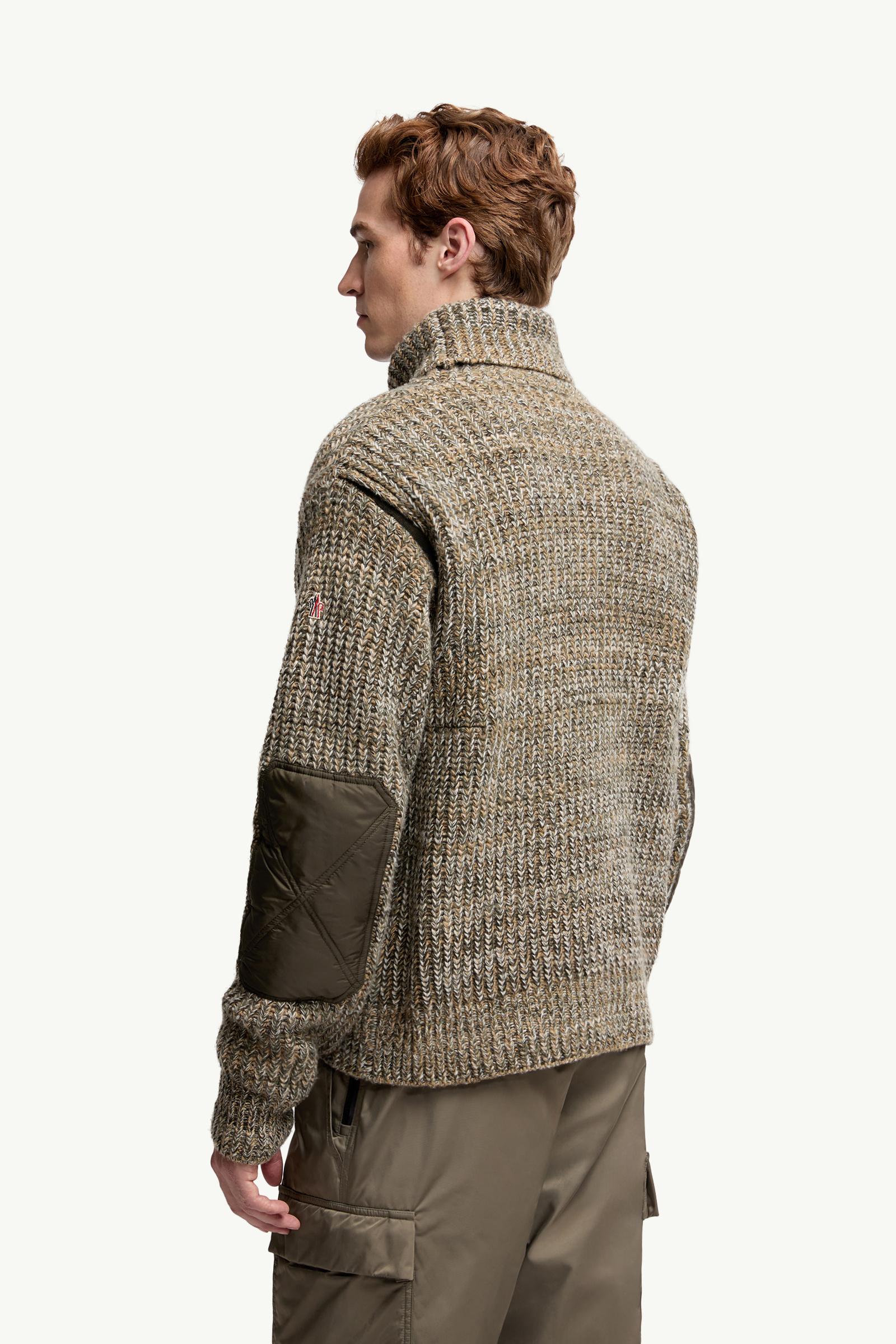 Moncler Wool Turtleneck Sweater With Pocket Sage Green Sage Green
