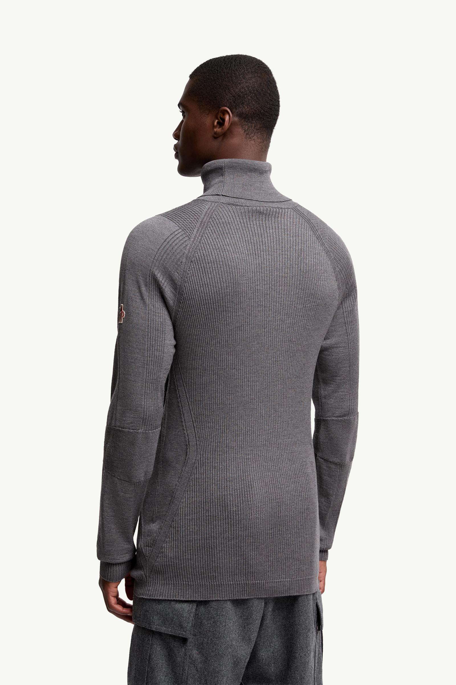 Moncler Wool Turtleneck Sweater Grey Grey