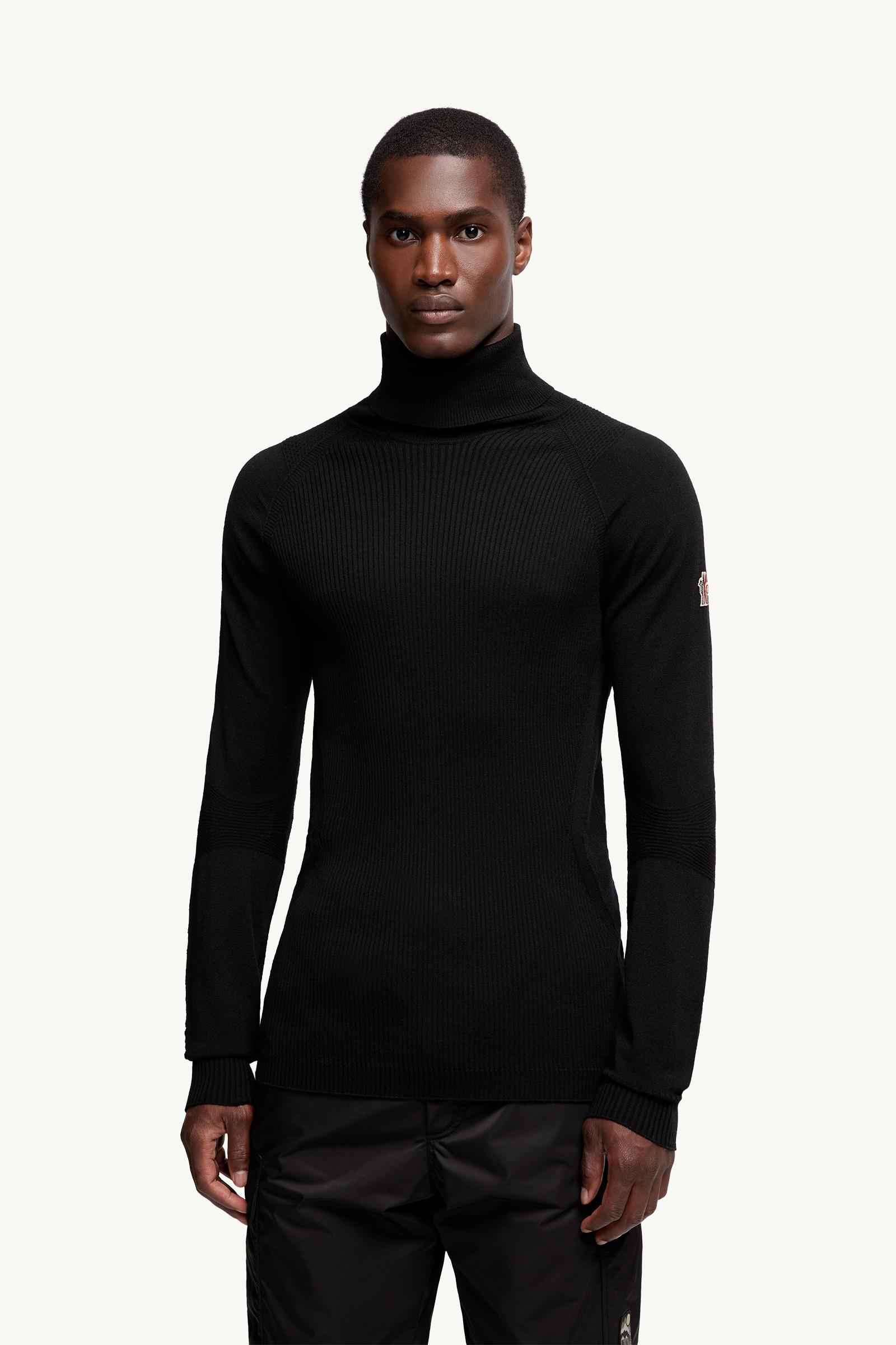 Moncler Wool Turtleneck Sweater Black Black