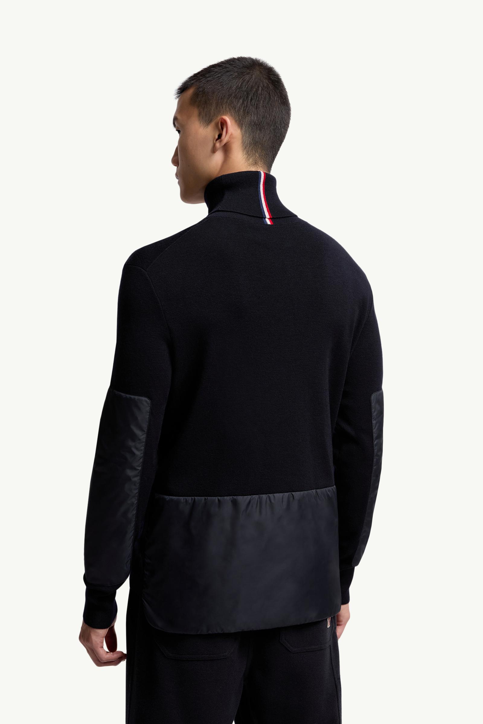 Moncler Wool Turtleneck Sweater Navy Blue Navy Blue