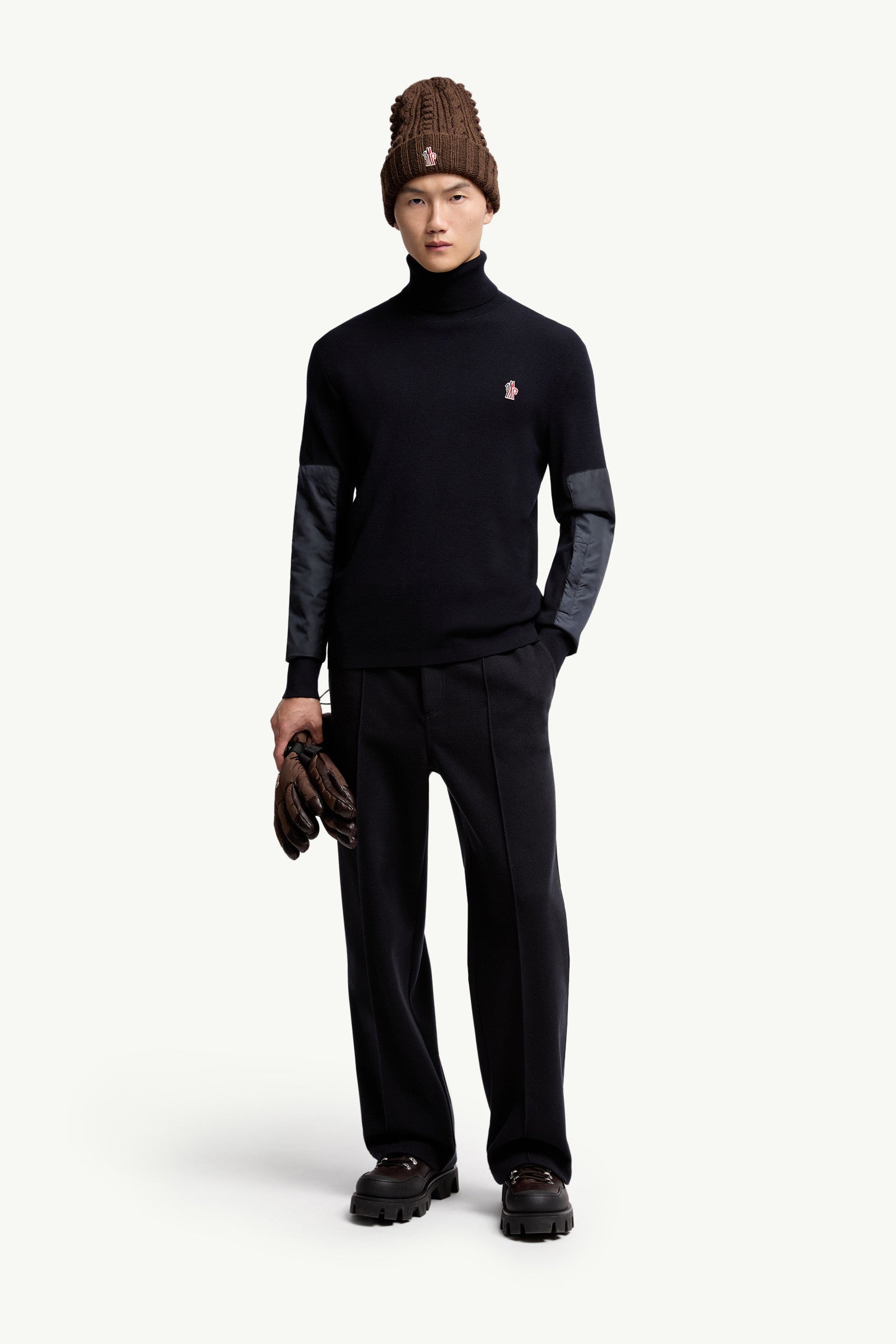 Moncler Wool Turtleneck Sweater Navy Blue Navy Blue