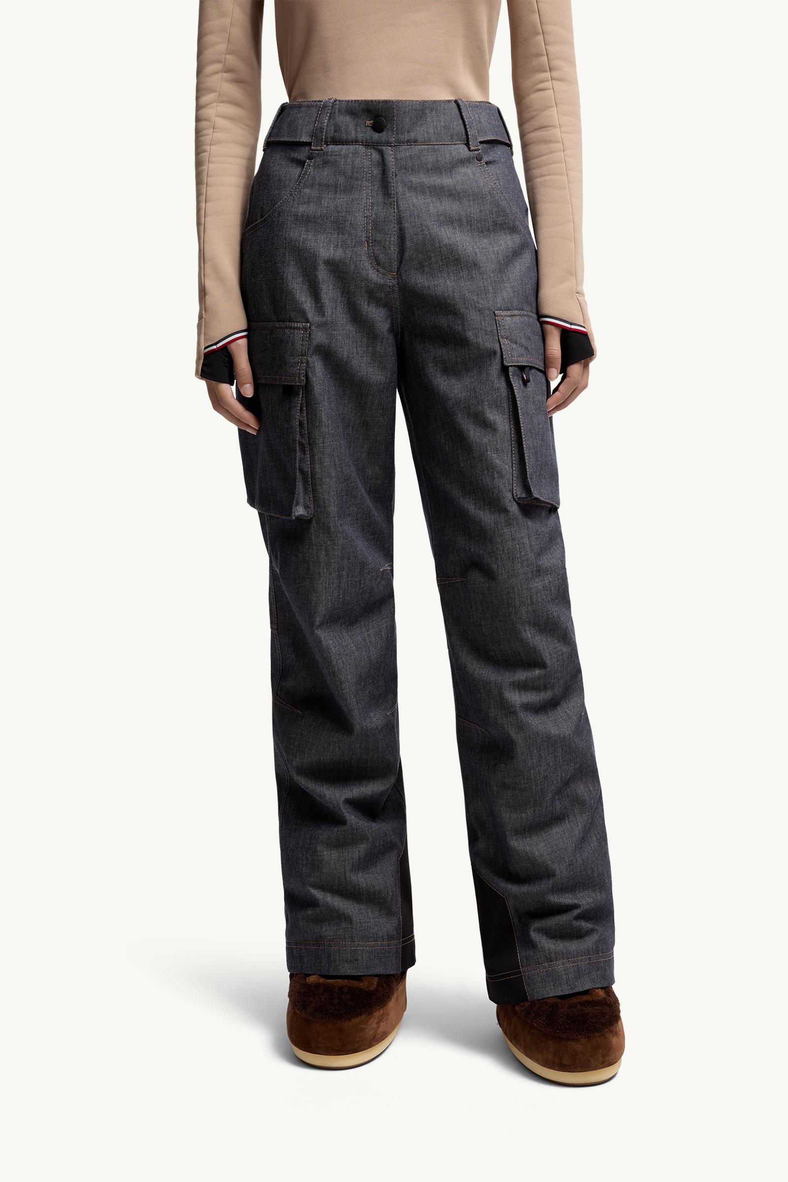 Moncler Padded Denim Ski Pants Dark Grey Dark Grey