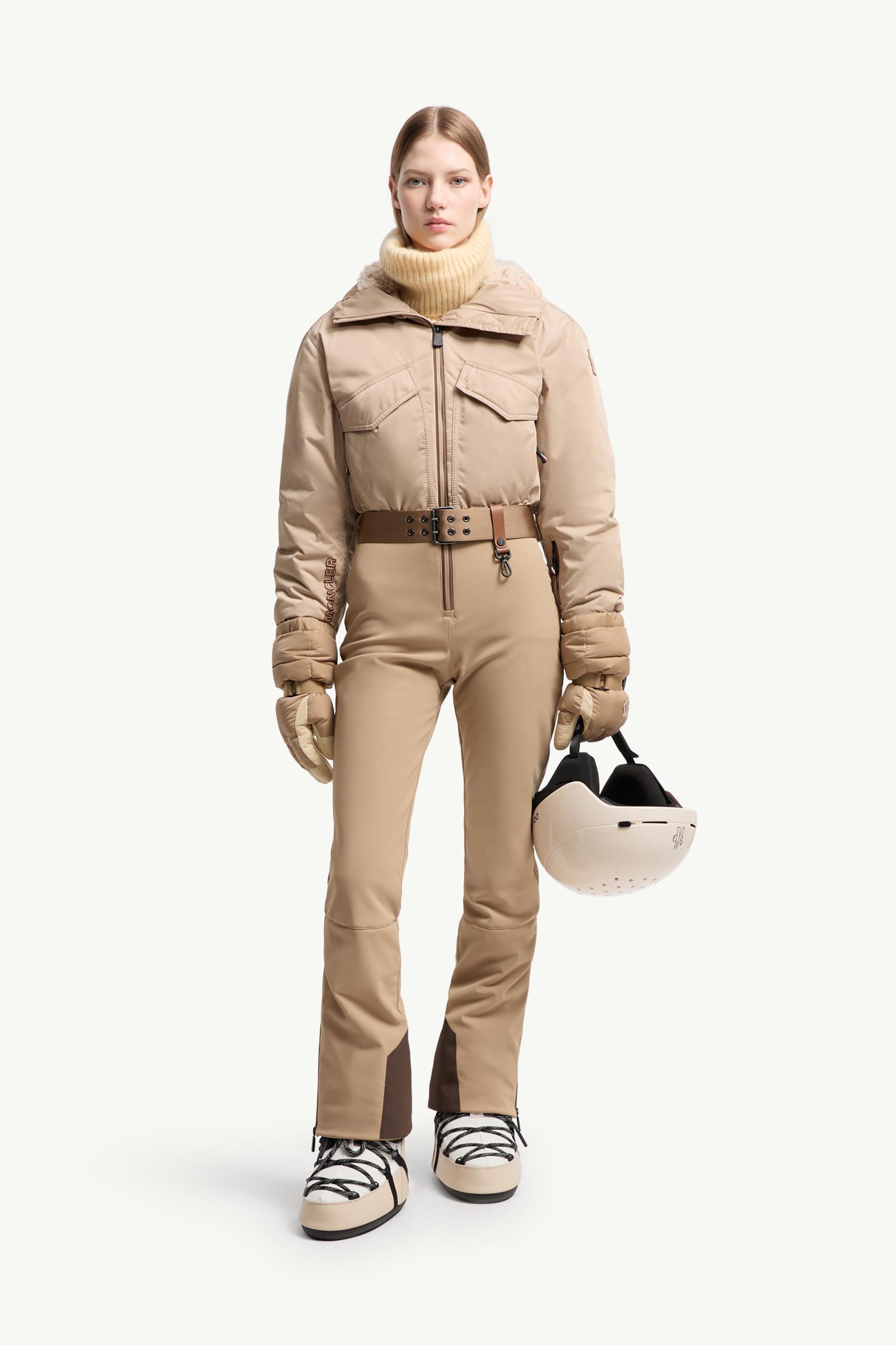 Moncler Hooded Insulated Ski Suit Camel Beige Camel Beige