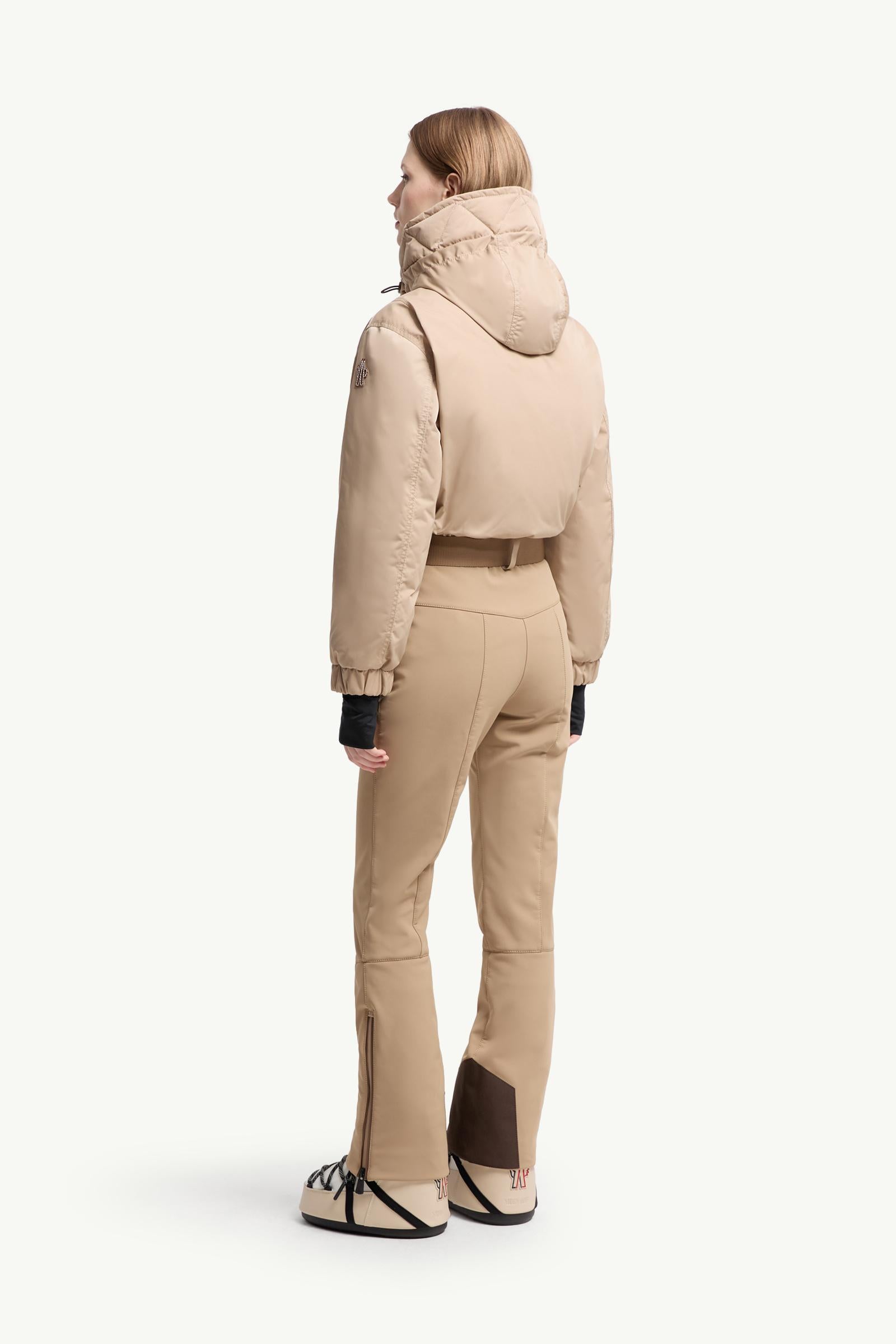 Moncler Hooded Insulated Ski Suit Camel Beige Camel Beige