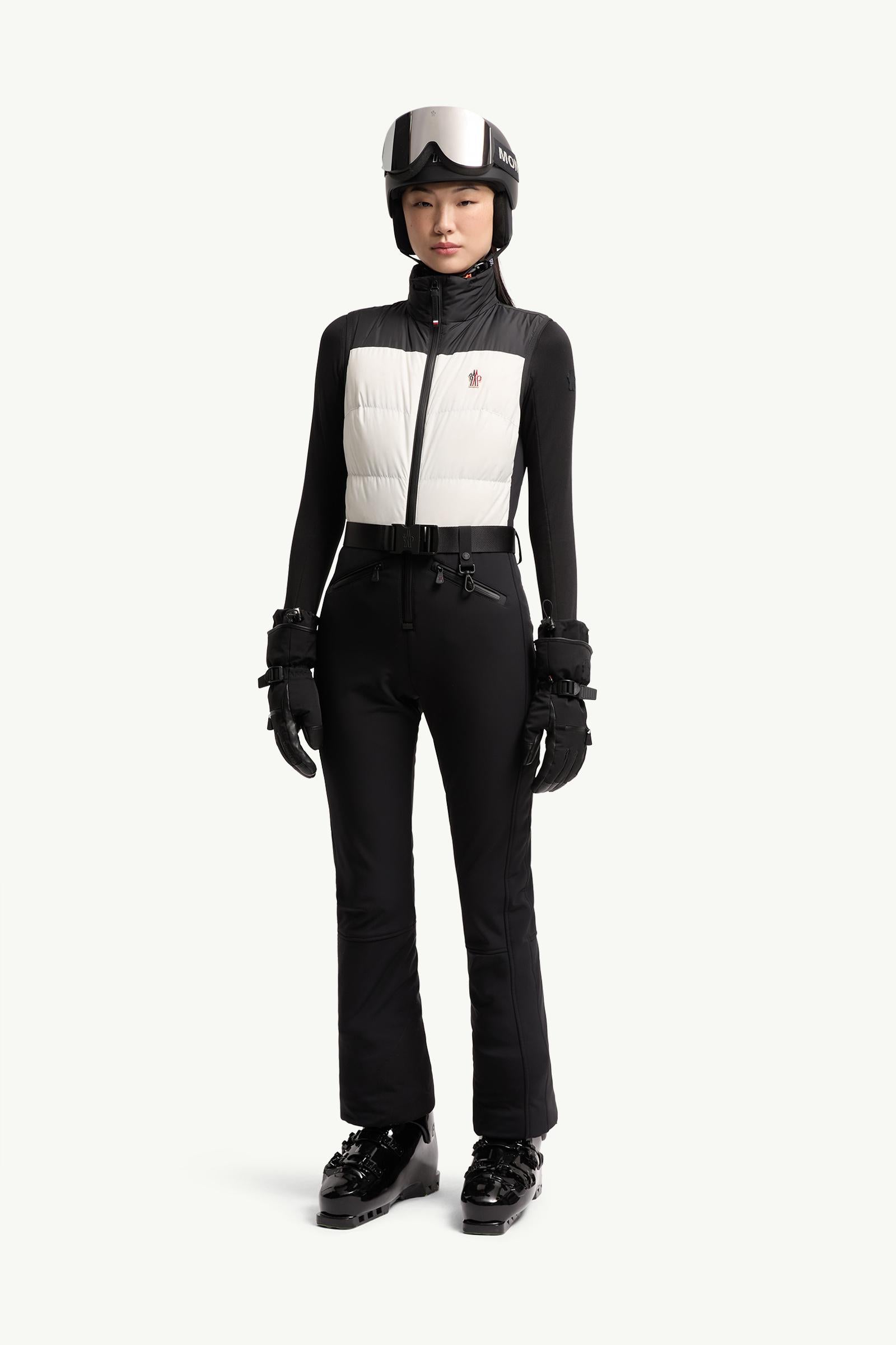 Moncler Down-Filled Ski Suit Black & White Black & White