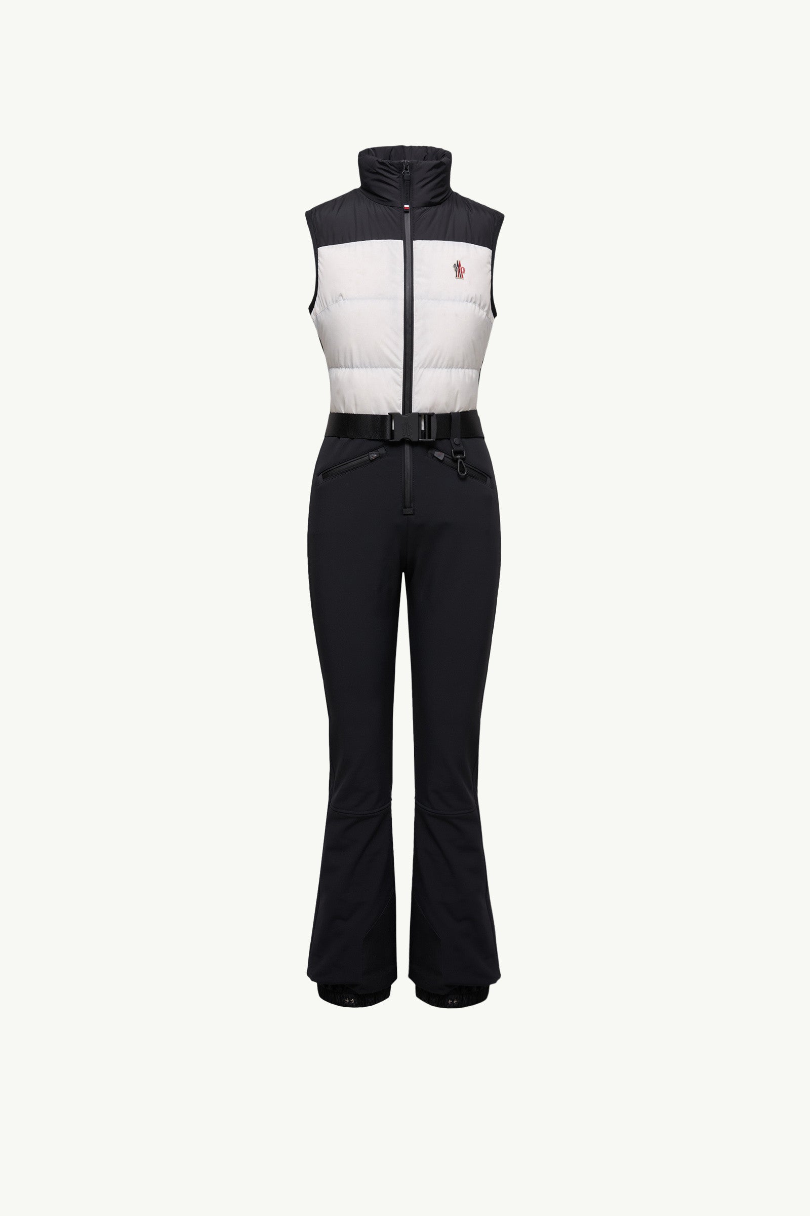 Moncler Down-Filled Ski Suit Black & White Black & White