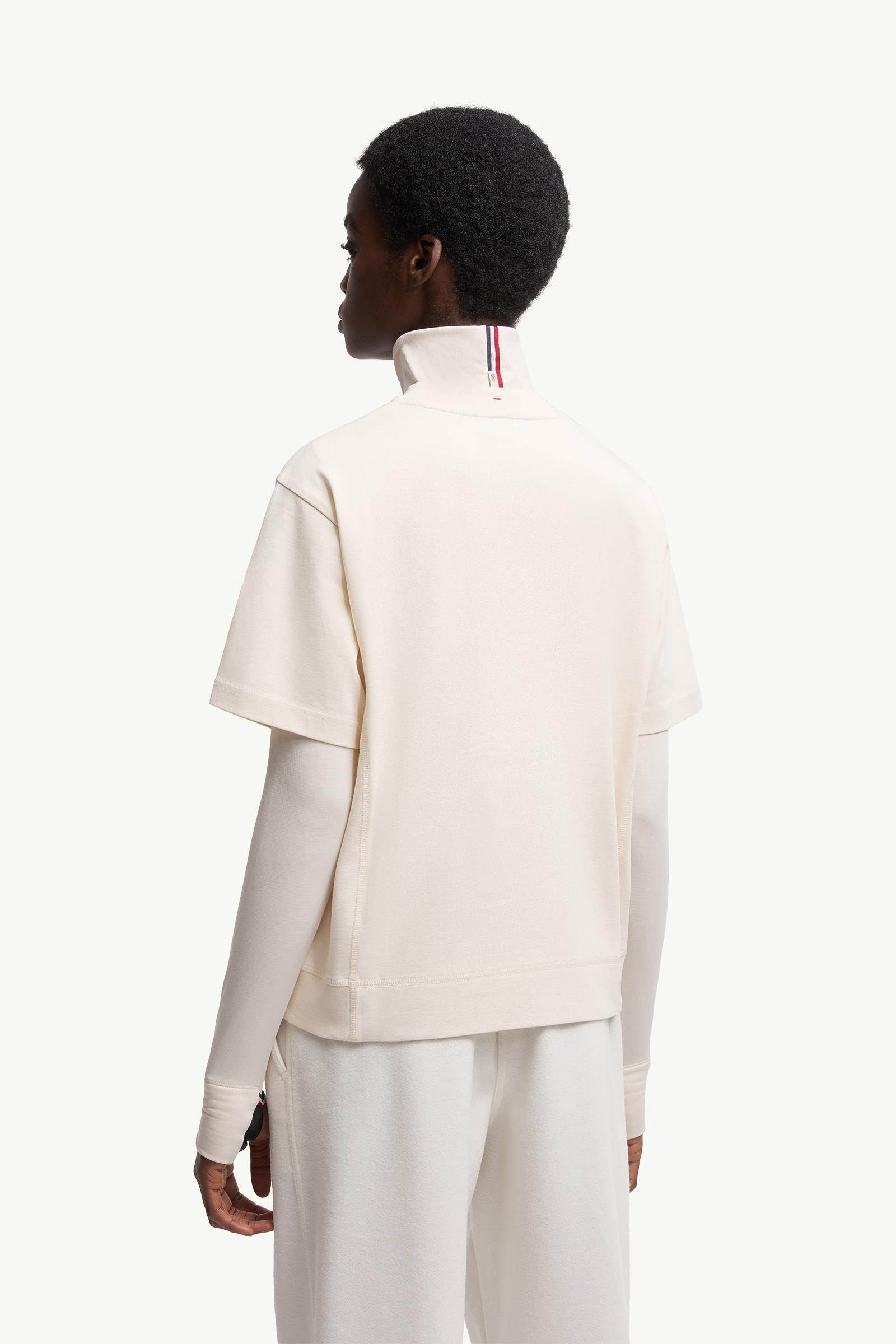 Moncler Embossed Logo Cotton T-Shirt White White