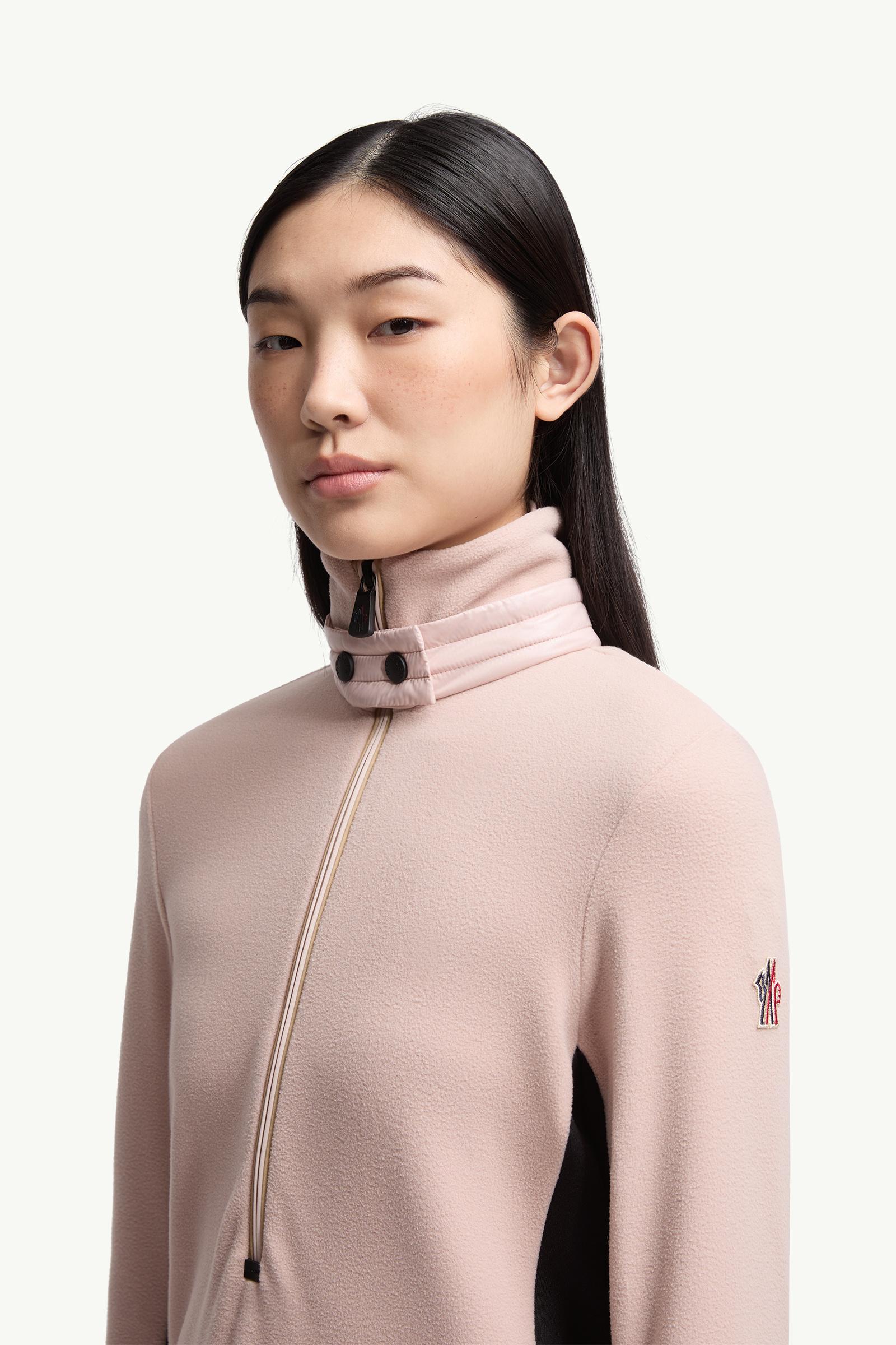 Moncler Half-Zip Sweatshirt Light Pink Light Pink
