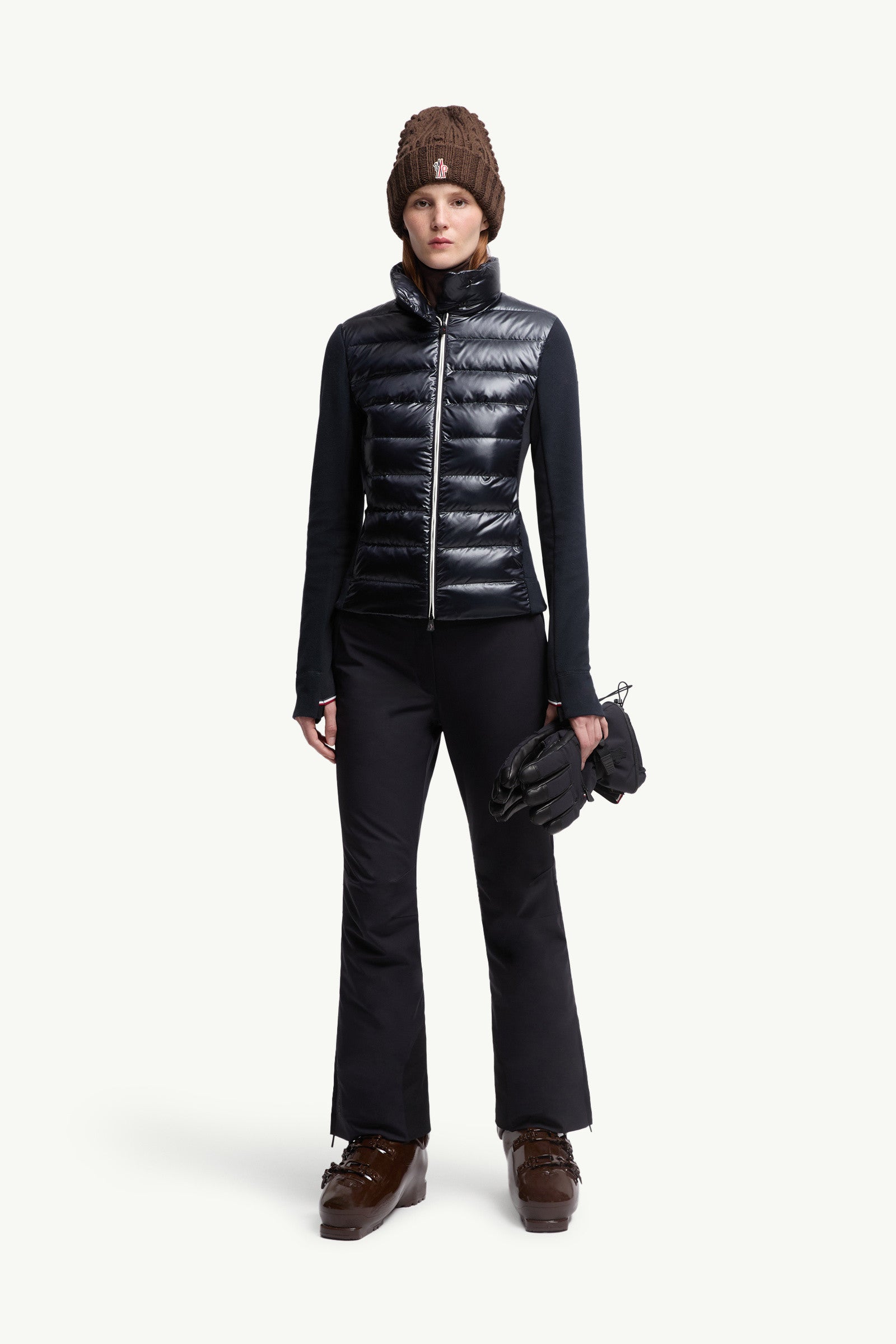 Moncler Padded Zip-Up Sweatshirt Navy Blue Navy Blue
