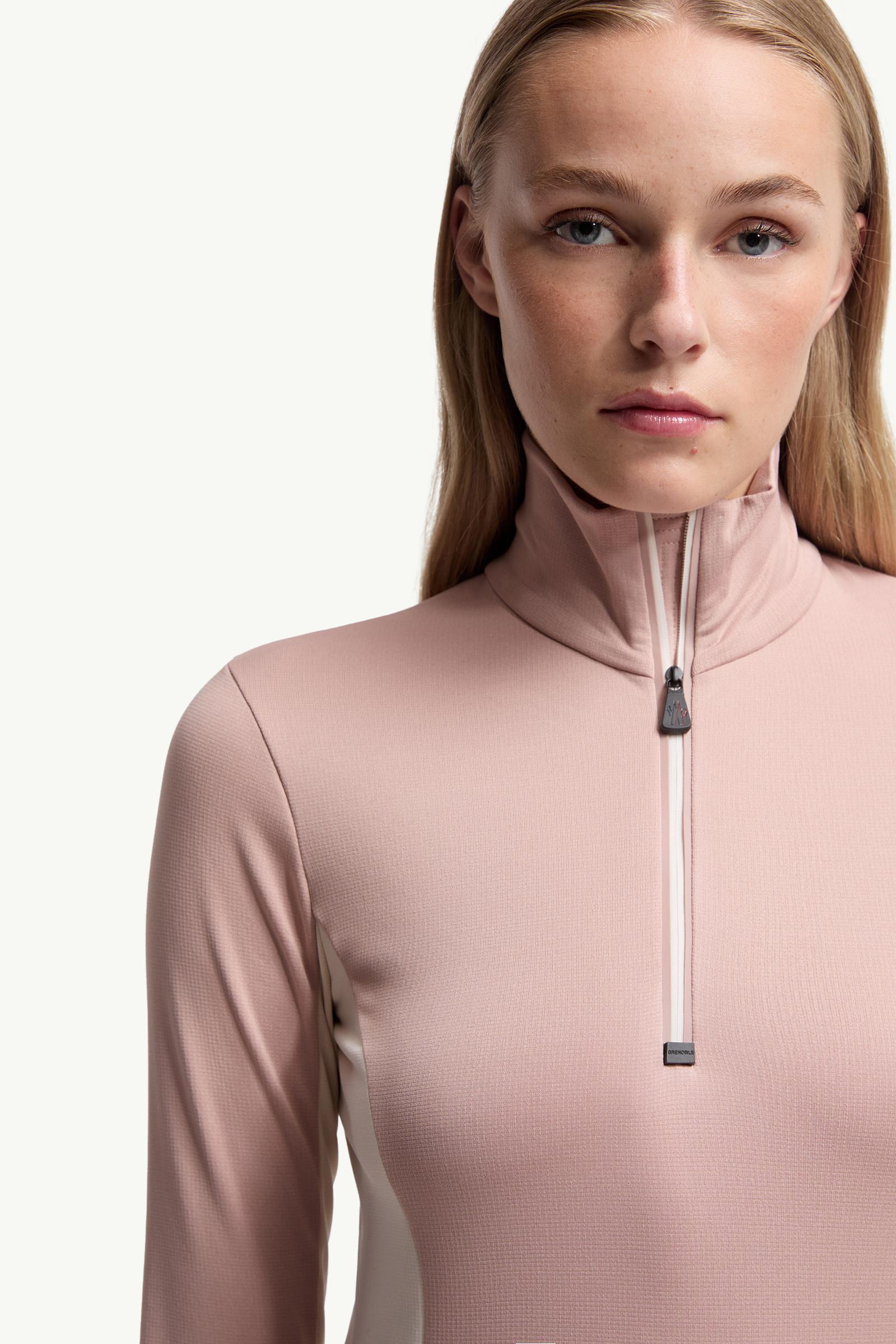 Moncler Polartec® Half-Zip Turtleneck Pink Pink