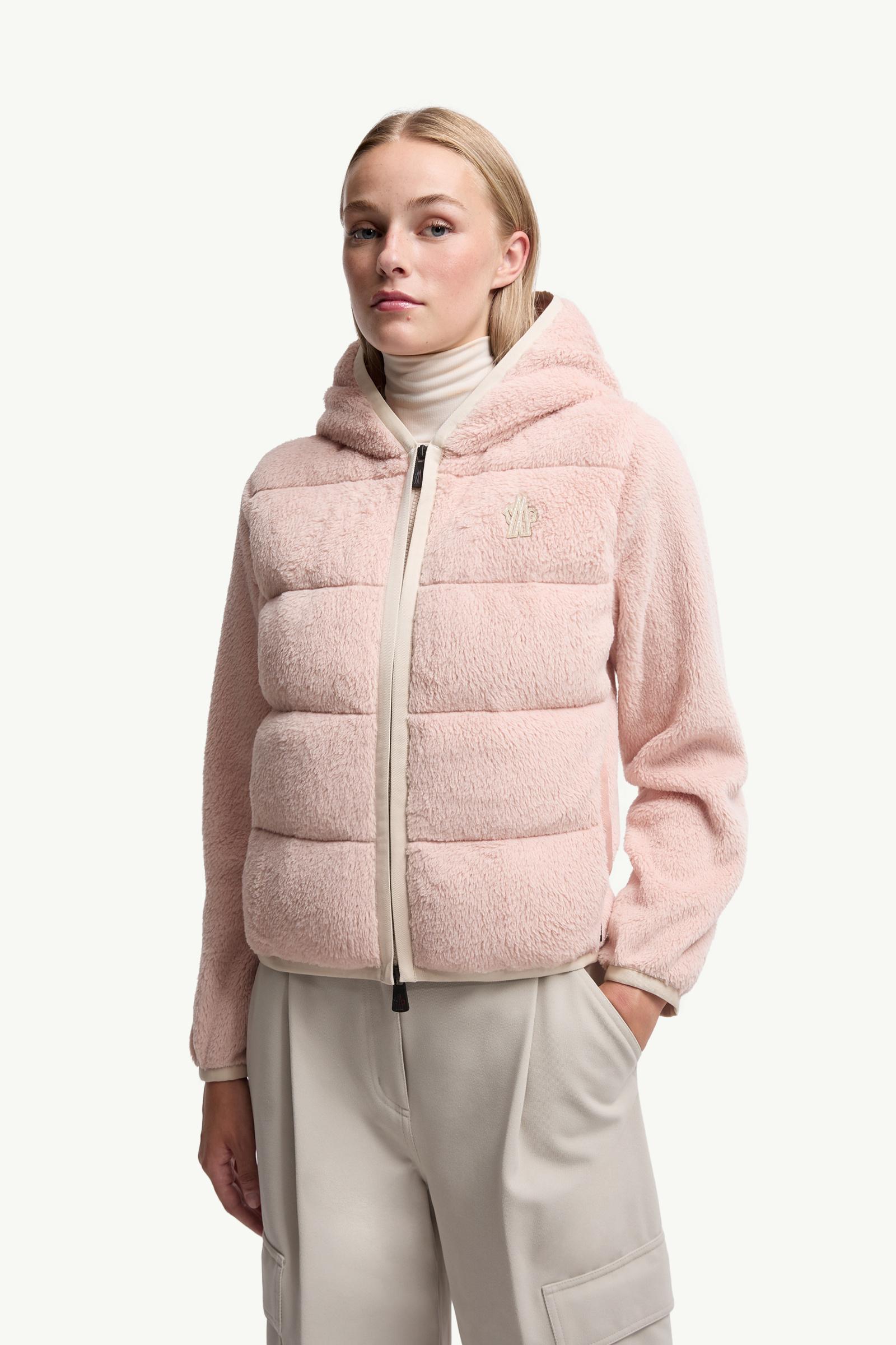Moncler Padded Polartec® Zip-Up Hoodie Pink Pink