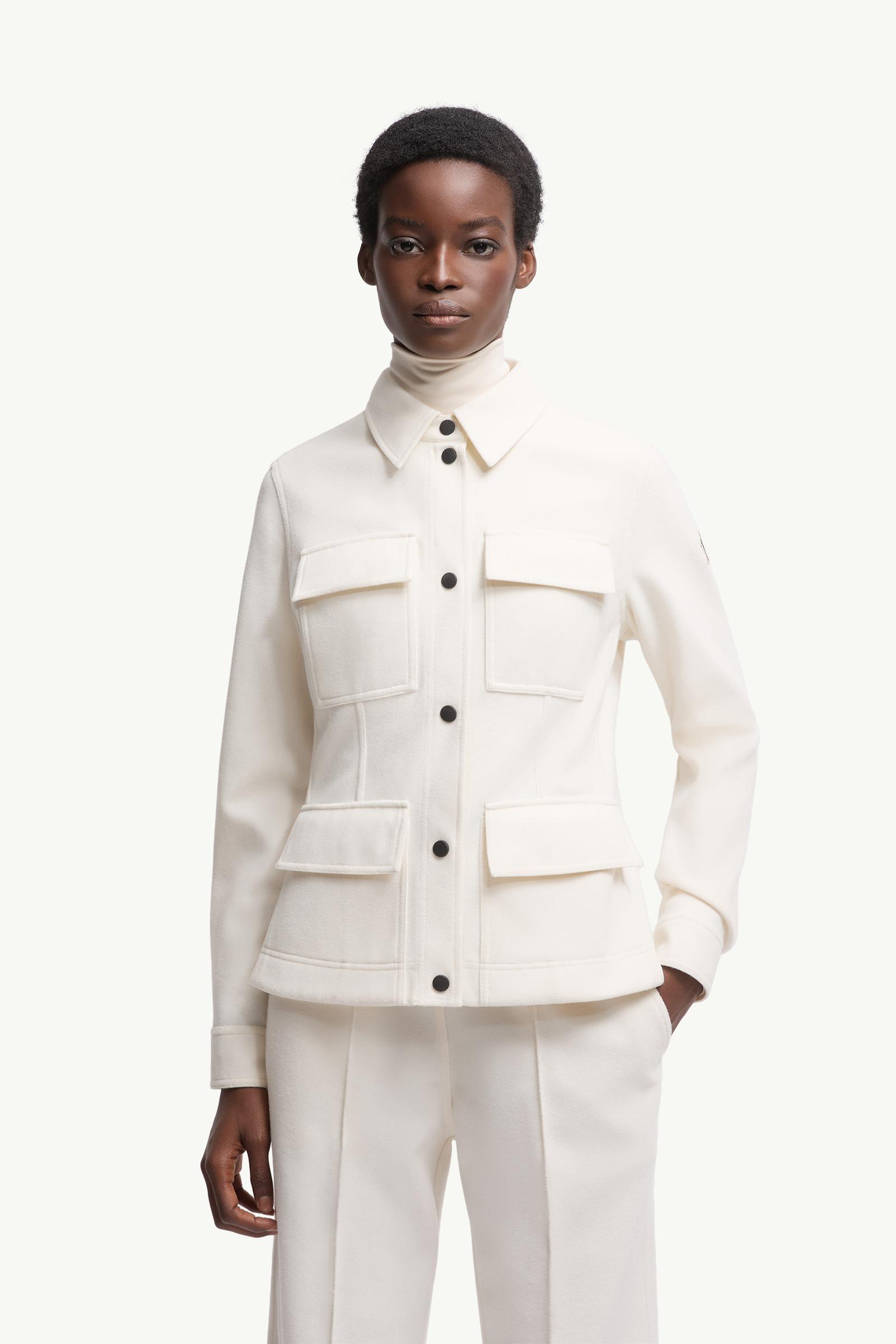 Moncler Interlock Long Sleeve Shirt White White