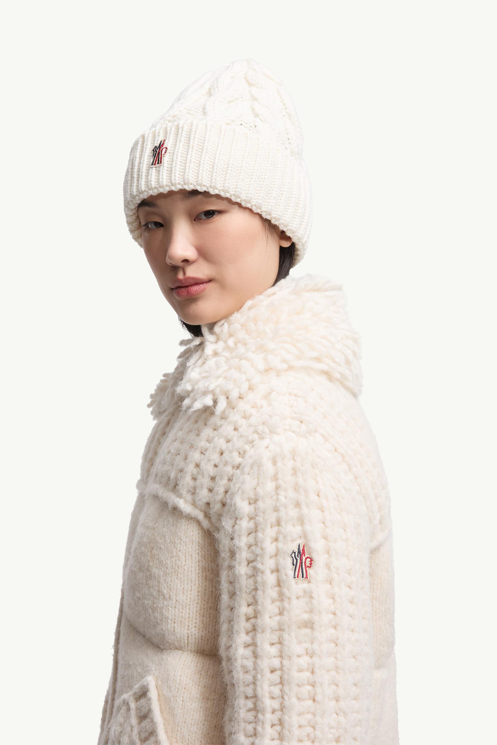 Moncler Hillehorn Alpaca Blend Short Down Jacket White Ivory White Ivory