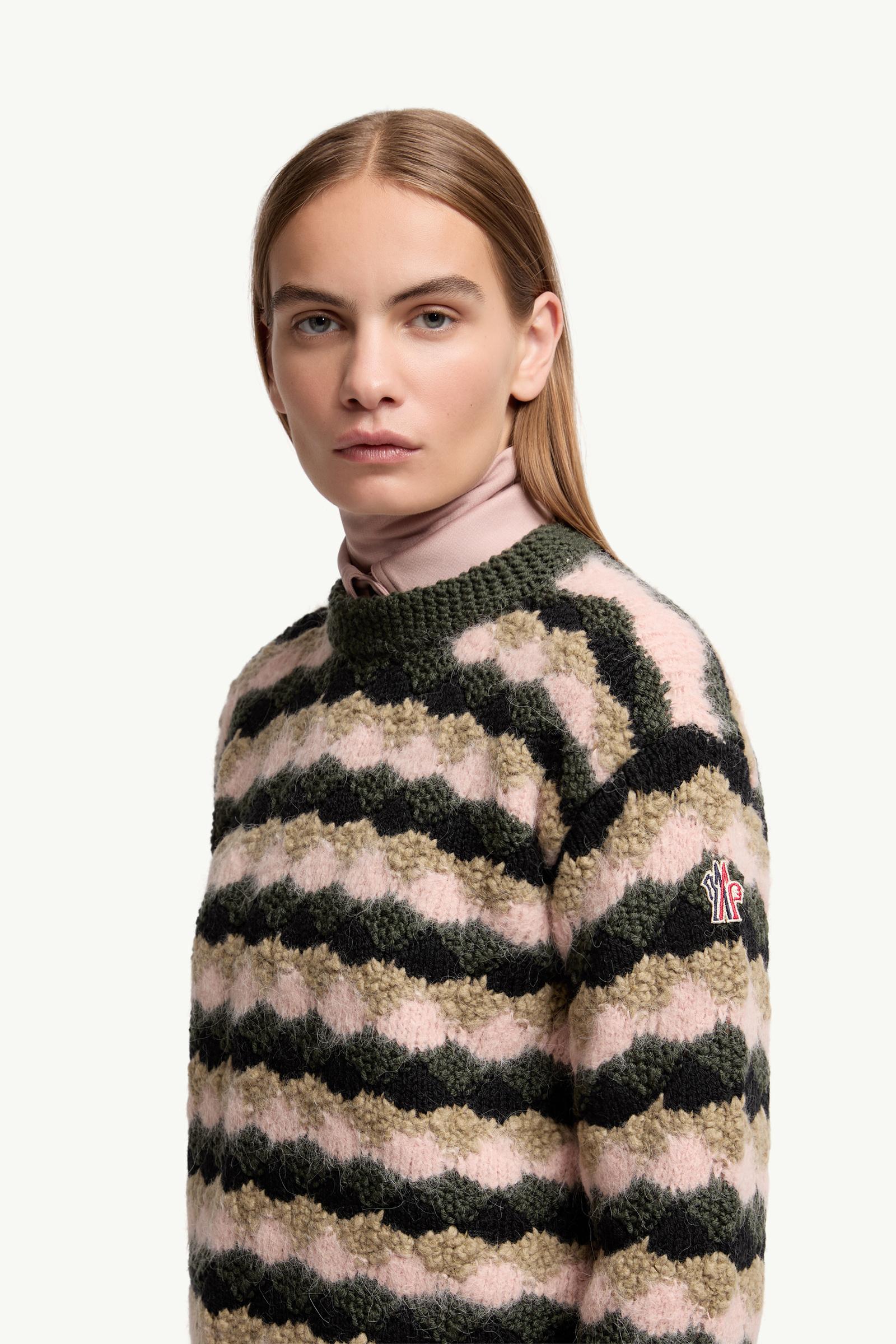 Moncler Wool & Alpaca Blend Striped Sweater Multicolour Multicolour